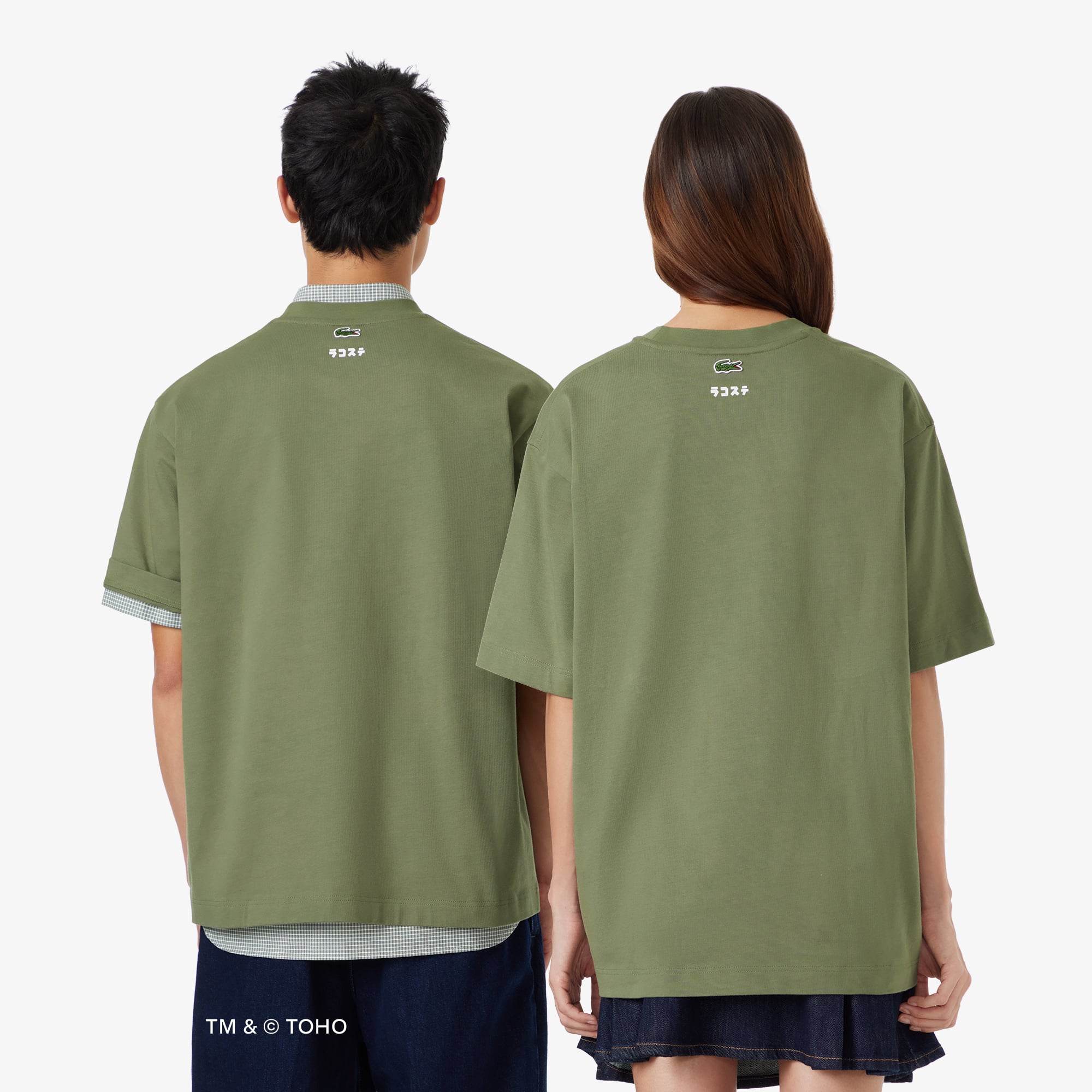 Áo Thun Lacoste x Godzilla Nam Dáng Rộng Chất Liệu Cotton In Hình Godzilla