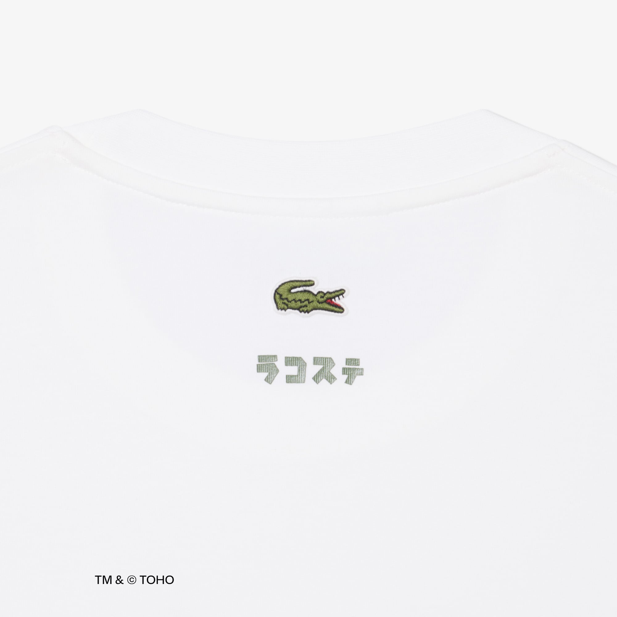 Áo Thun Lacoste x Godzilla Nam Dáng Rộng Chất Liệu Cotton In Hình King Ghidorah