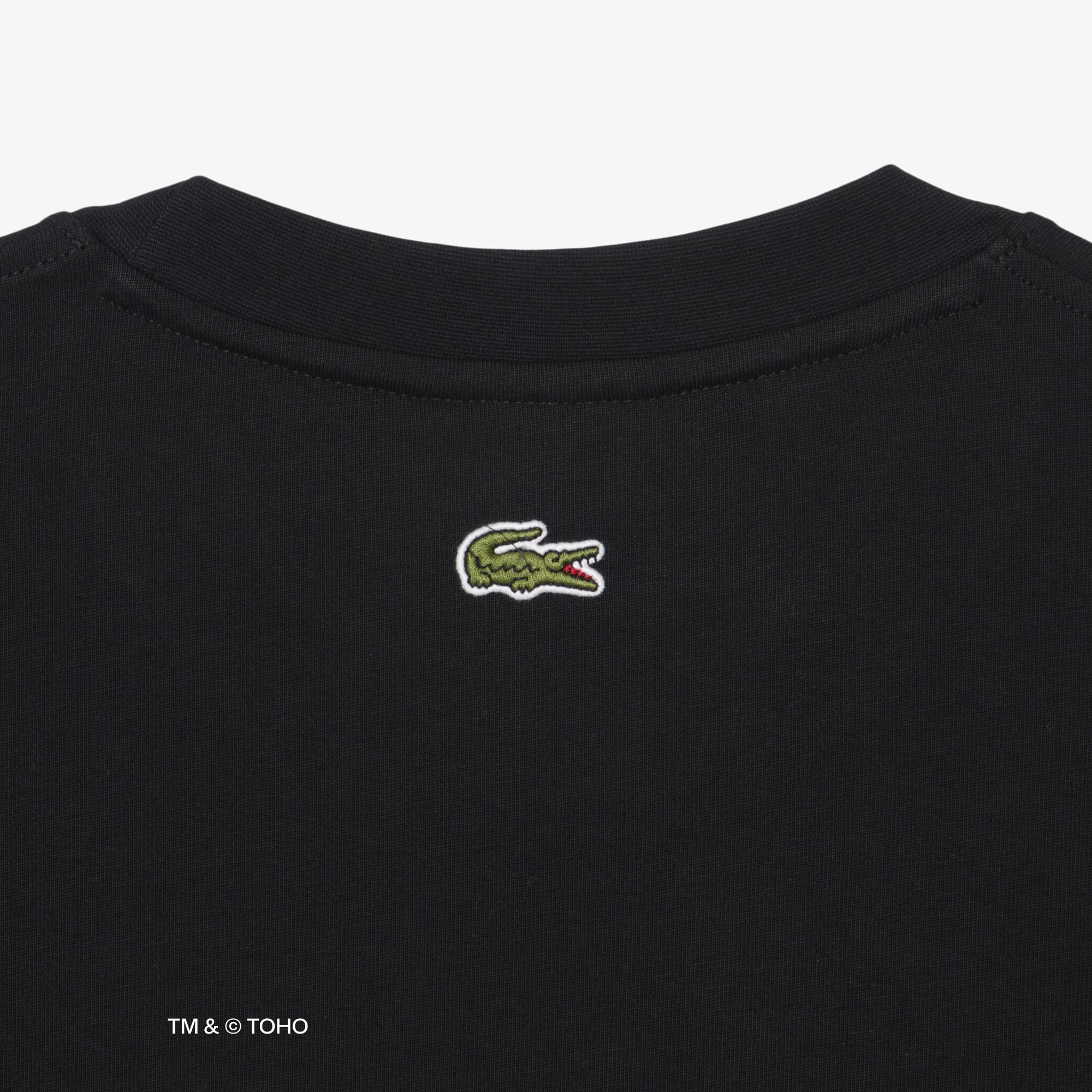 Áo Thun Lacoste x Godzilla Nam Dáng Rộng Chất Liệu Cotton In Hình Logo Cá Sấu