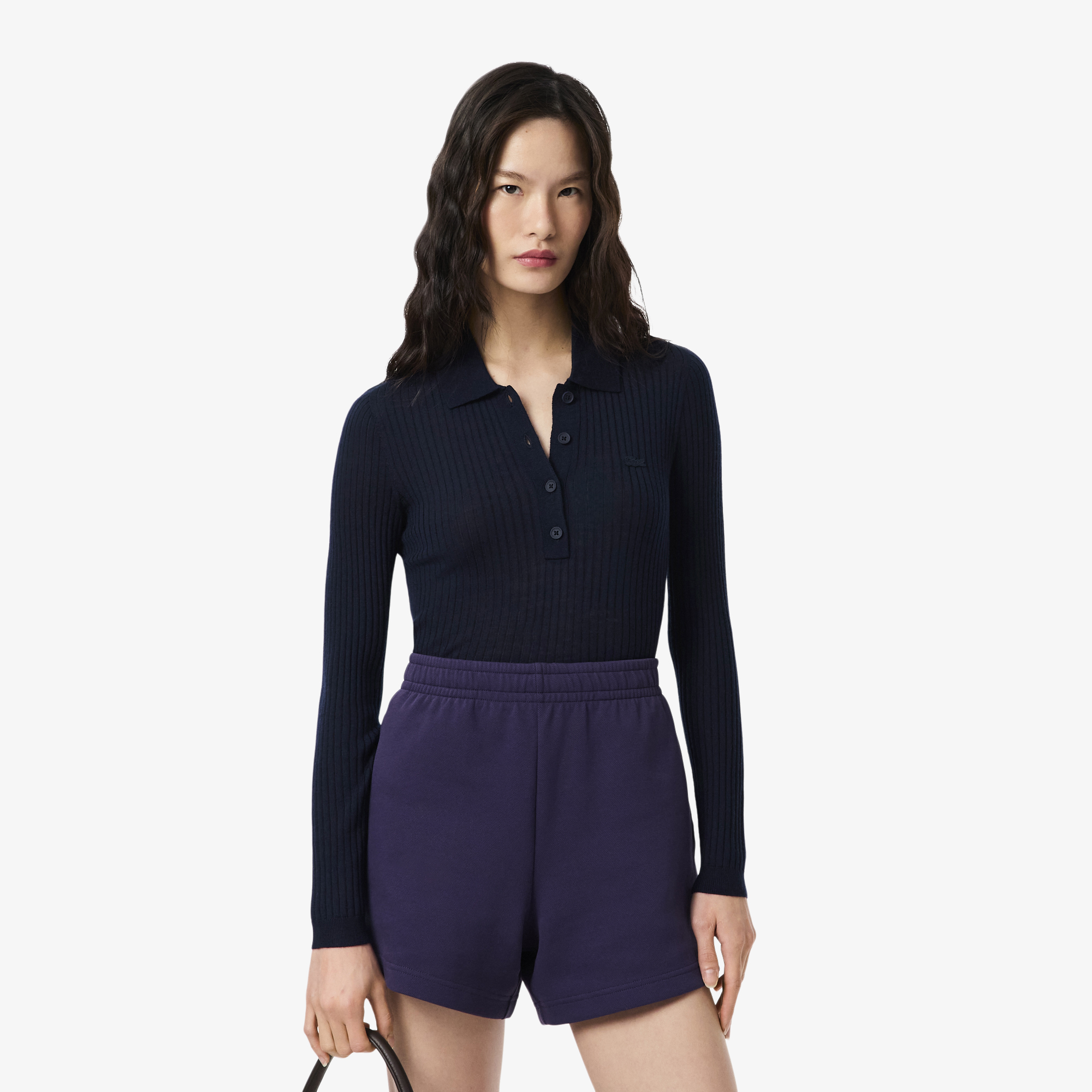 Áo Len Polo Lacoste Nữ Chất Liệu Len Jersey