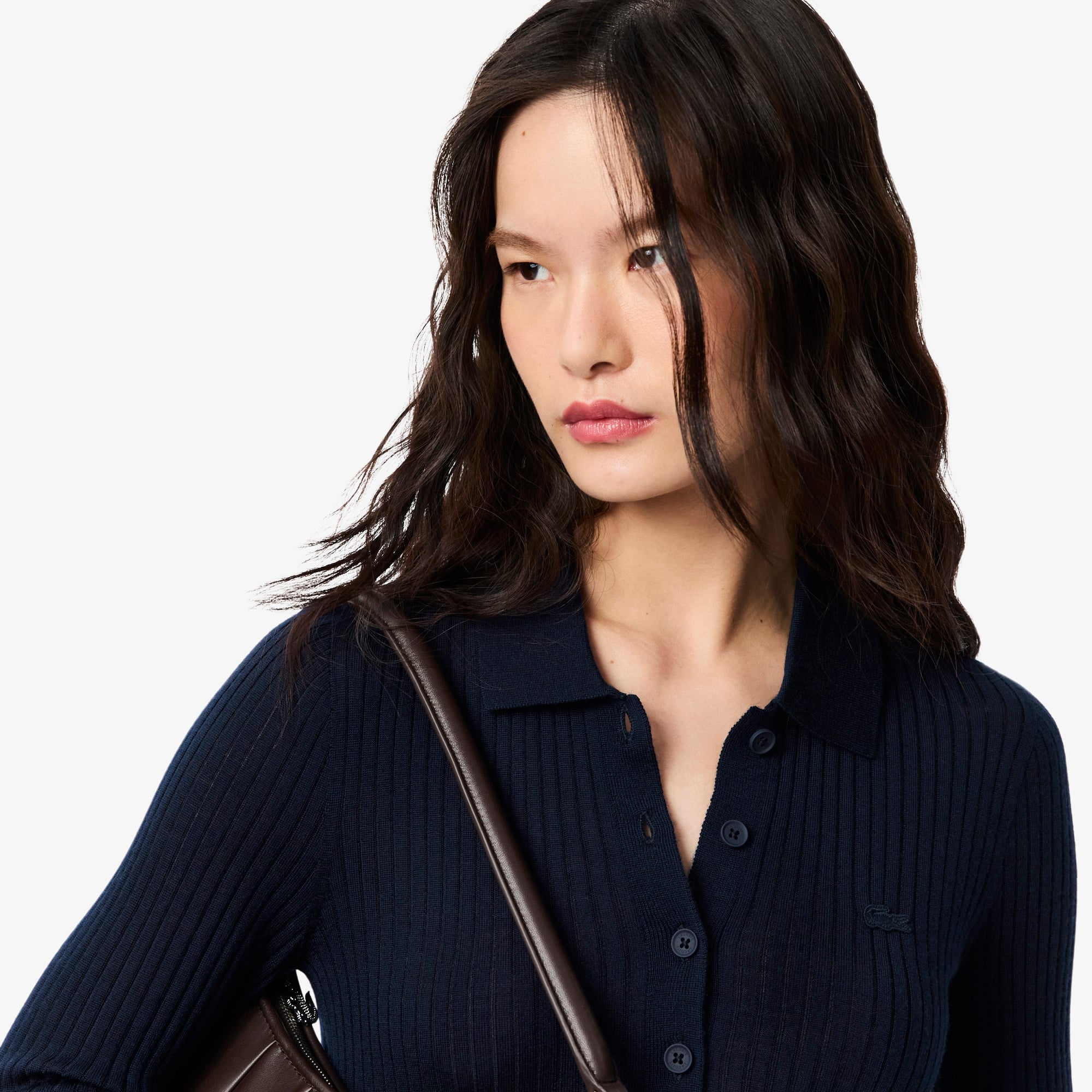 Áo Len Polo Lacoste Nữ Chất Liệu Len Jersey