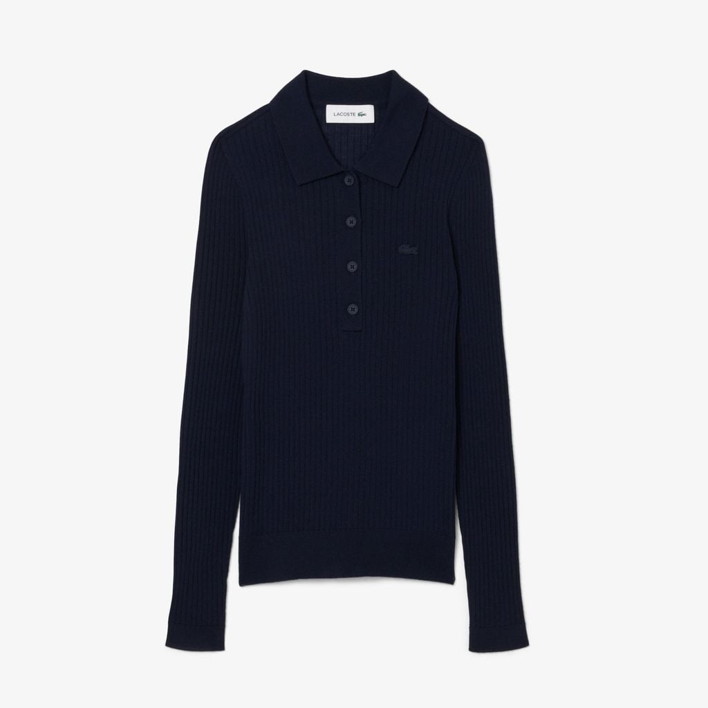 Áo Len Polo Lacoste Nữ Chất Liệu Len Jersey