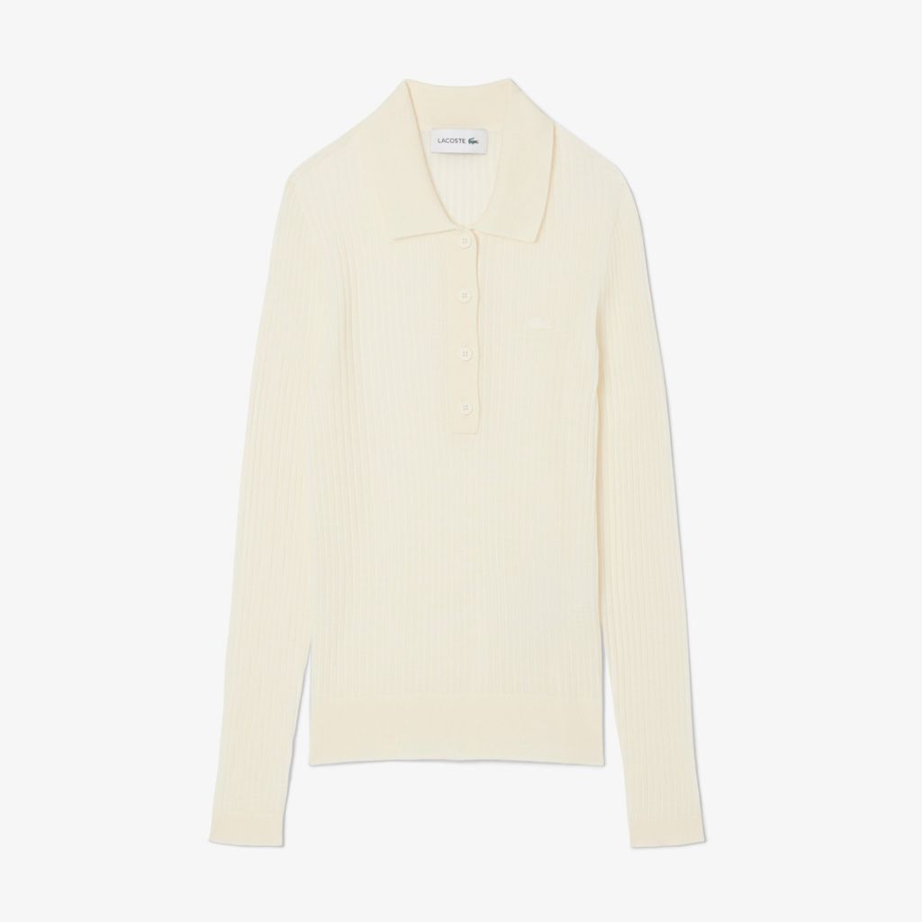 Áo Len Polo Lacoste Nữ Chất Liệu Len Jersey