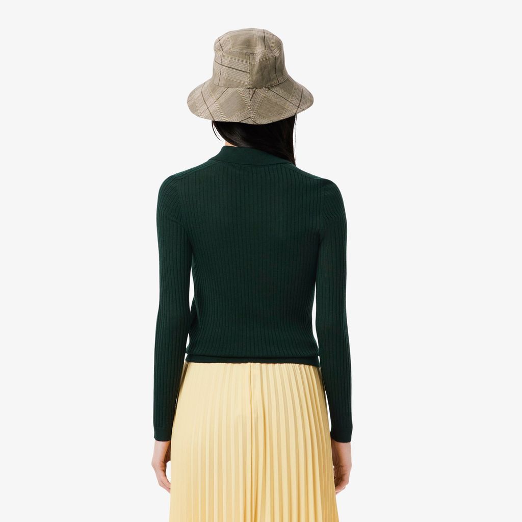 Áo Len Polo Lacoste Nữ Chất Liệu Len Jersey