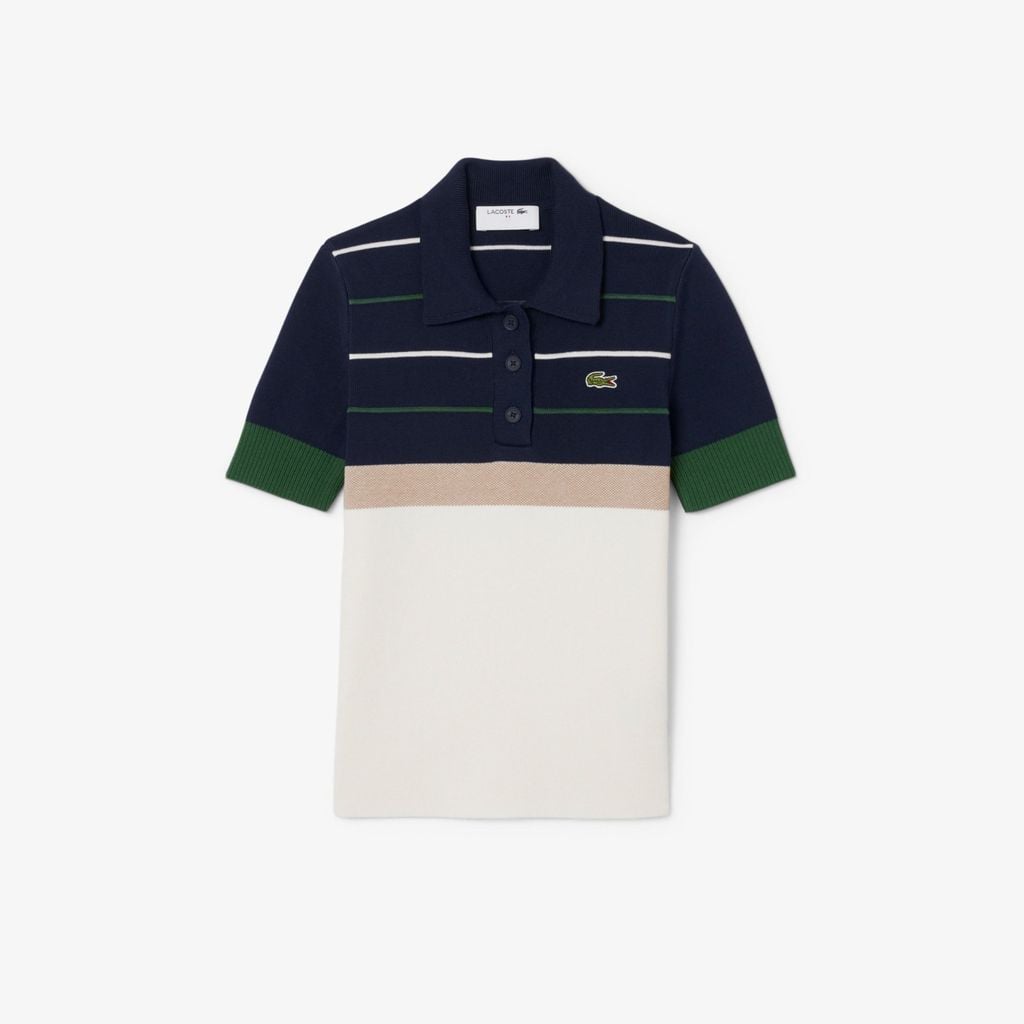 Áo Len Polo Lacoste Nữ Sọc Sản Xuất Tại Pháp