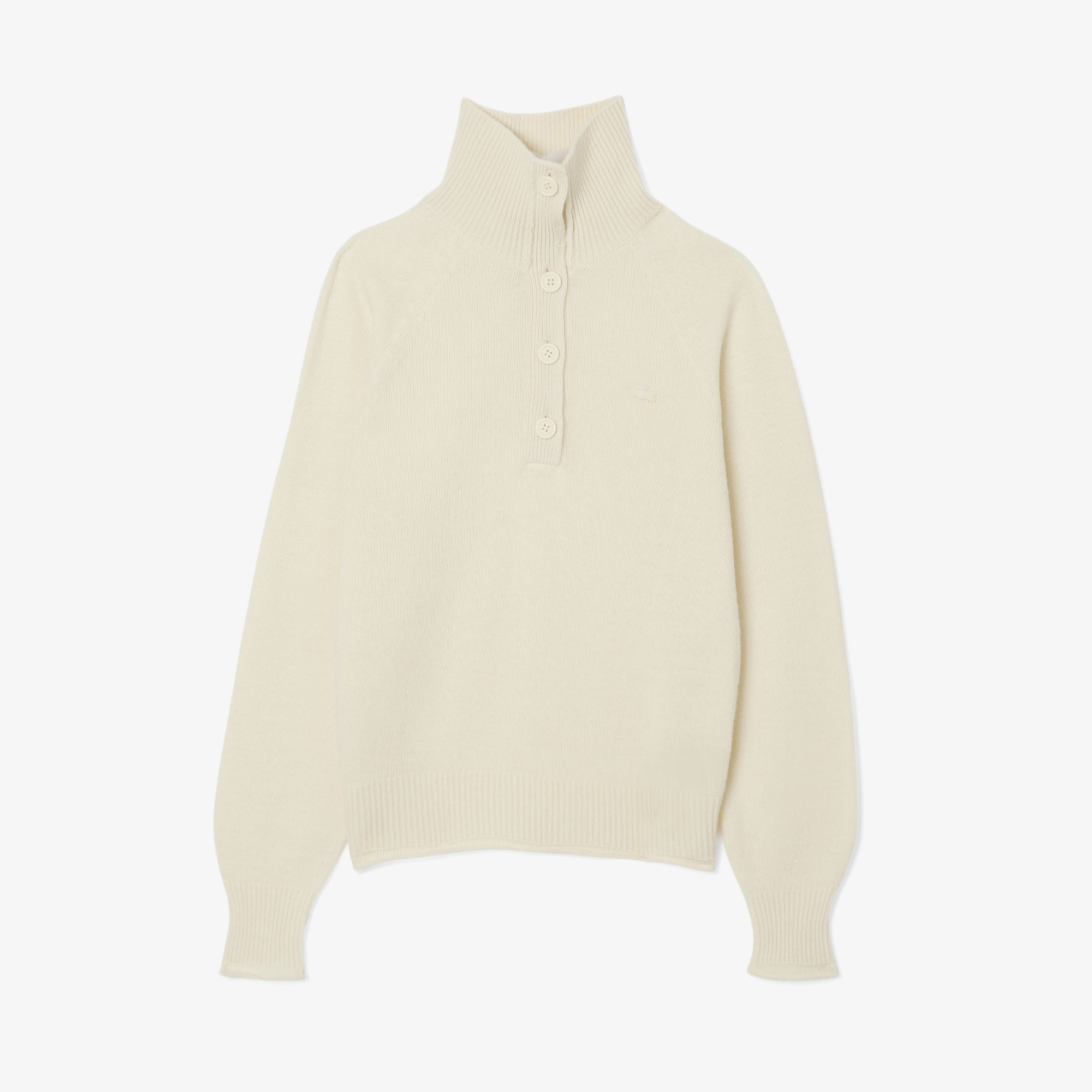 Áo Len Lacoste Nữ Dáng Cổ Điển Cổ Cao Chất Liệu Len