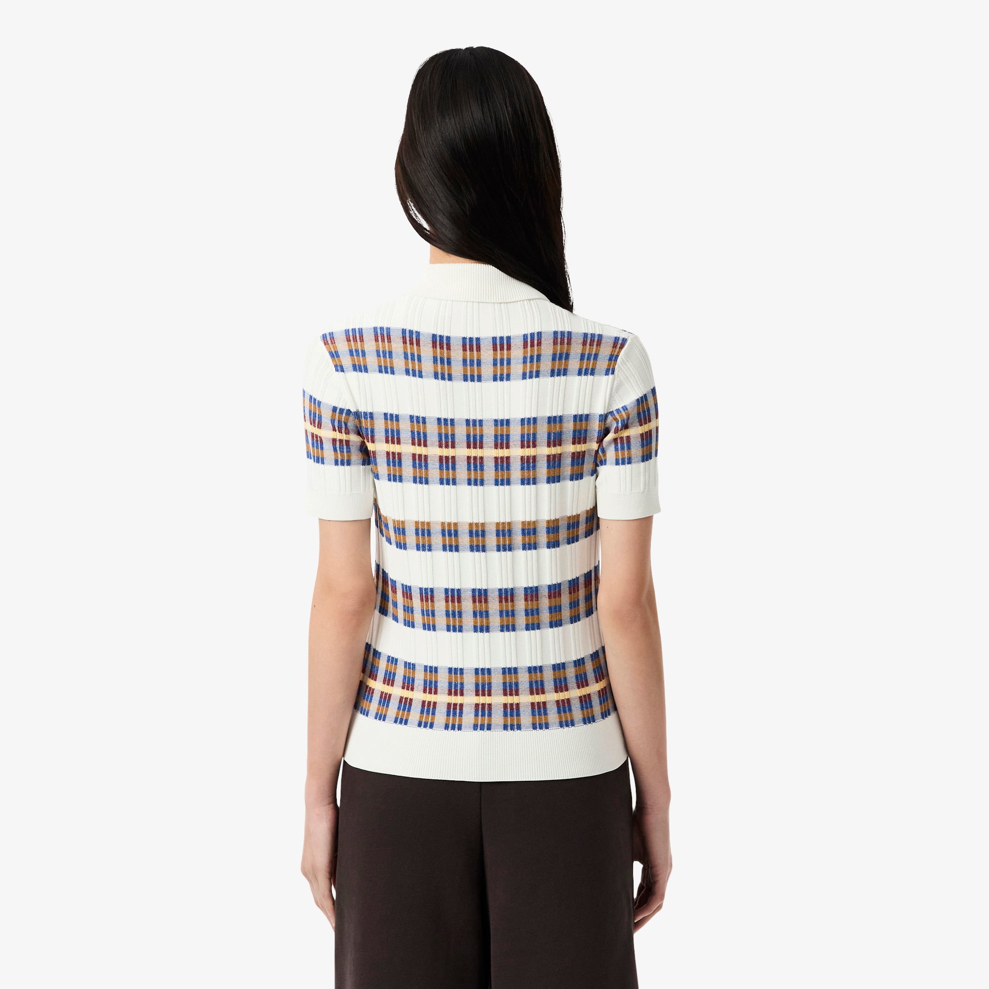 Áo Polo Lacoste Nữ Dệt Kim Gân