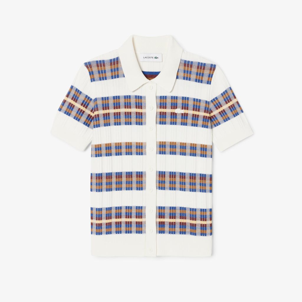 Áo Polo Lacoste Nữ Dệt Kim Gân