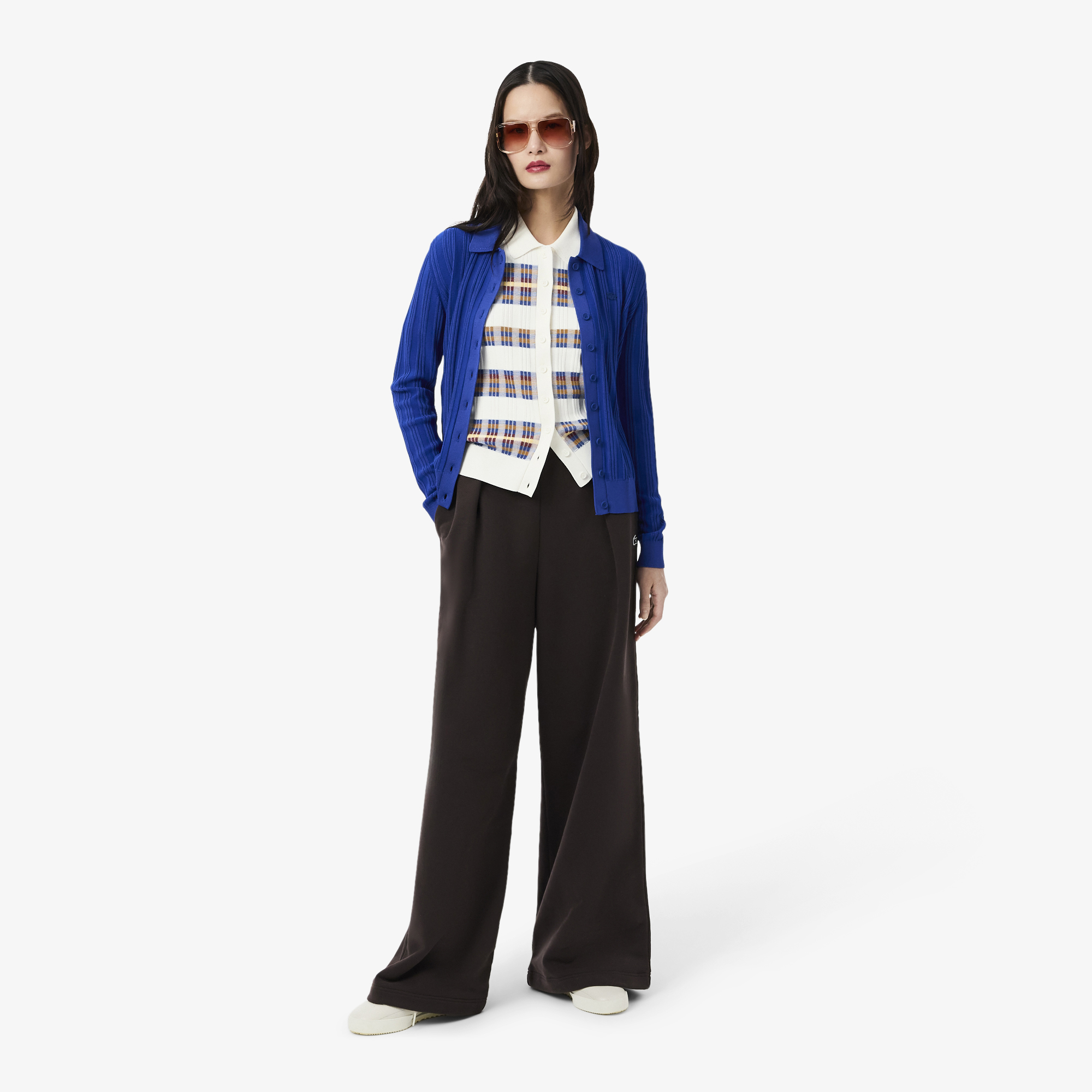 Áo Polo Lacoste Nữ Dệt Kim Gân