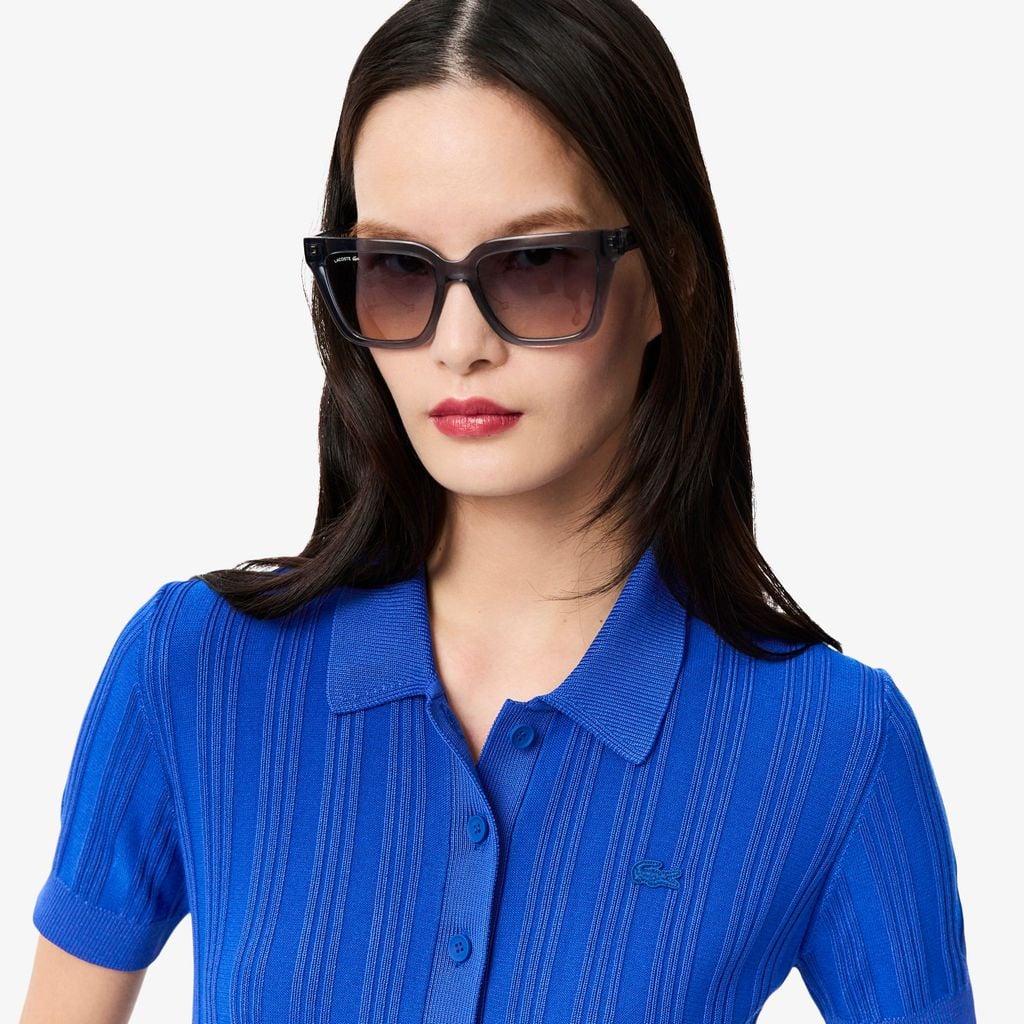 Áo Polo Lacoste Nữ Dệt Kim Gân