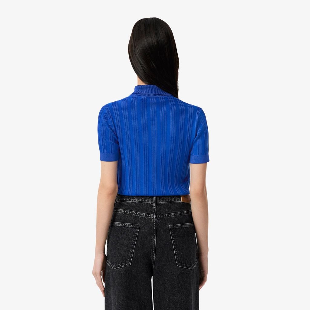 Áo Polo Lacoste Nữ Dệt Kim Gân