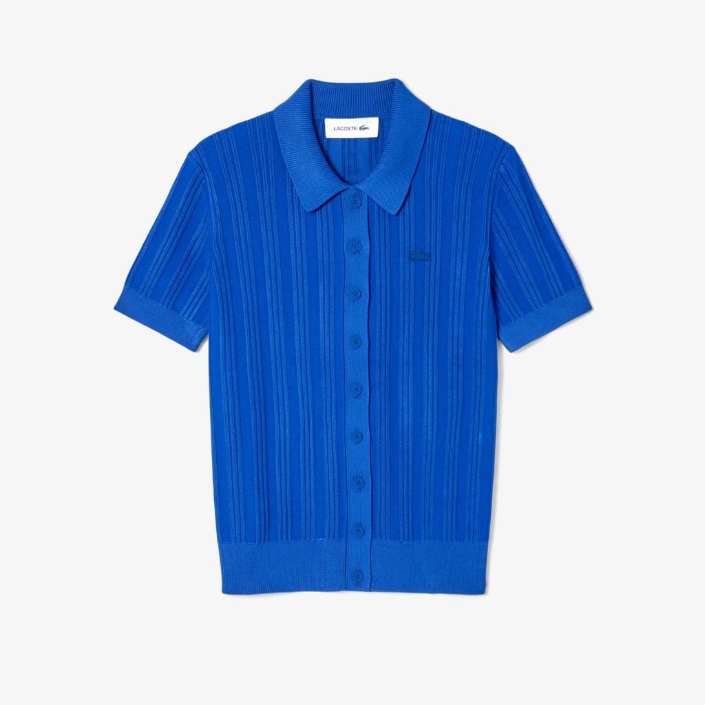 Áo Polo Lacoste Nữ Dệt Kim Gân