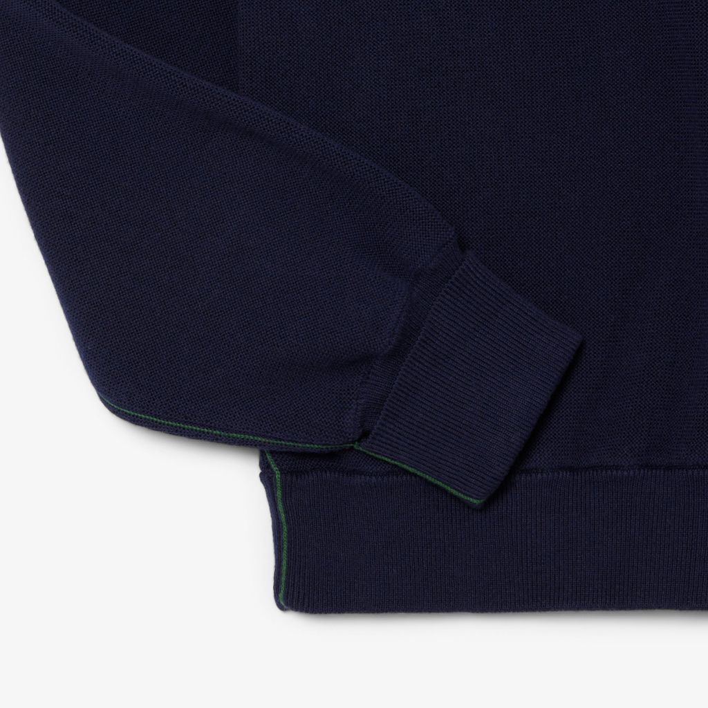 Áo Cardigan Lacoste Nữ Chất Liệu Cotton Cổ Chữ V Họa Tiết Rêu