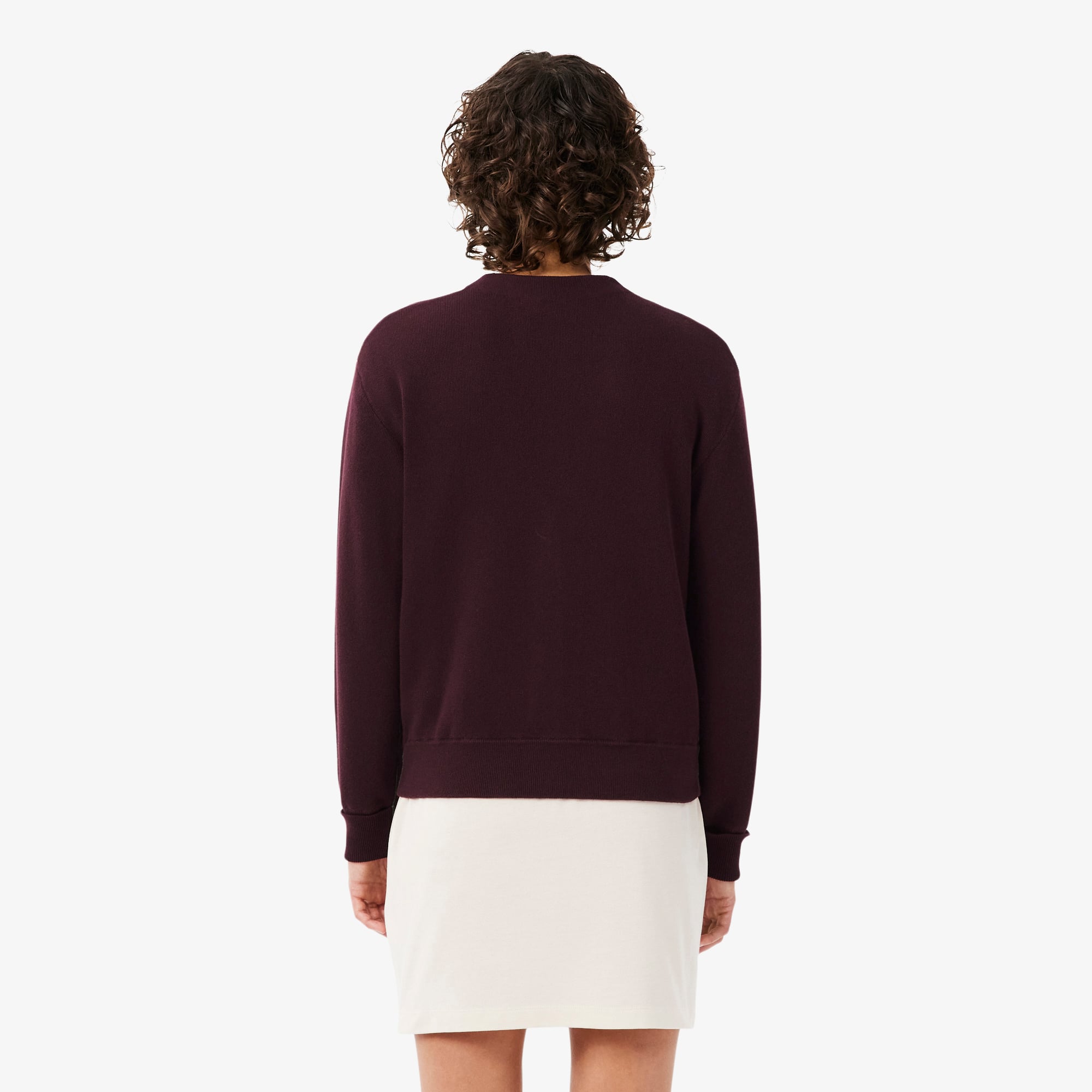 Áo Cardigan Lacoste Nữ Chất Liệu Cotton Cổ Chữ V Họa Tiết Rêu