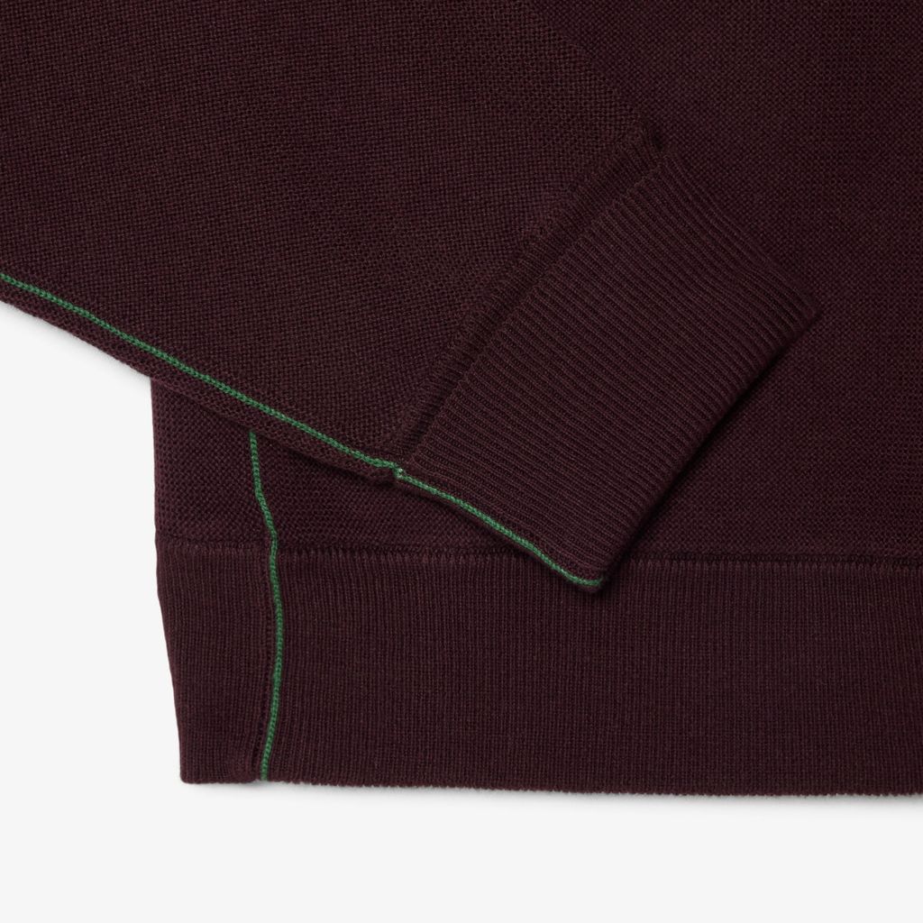 Áo Cardigan Lacoste Nữ Chất Liệu Cotton Cổ Chữ V Họa Tiết Rêu