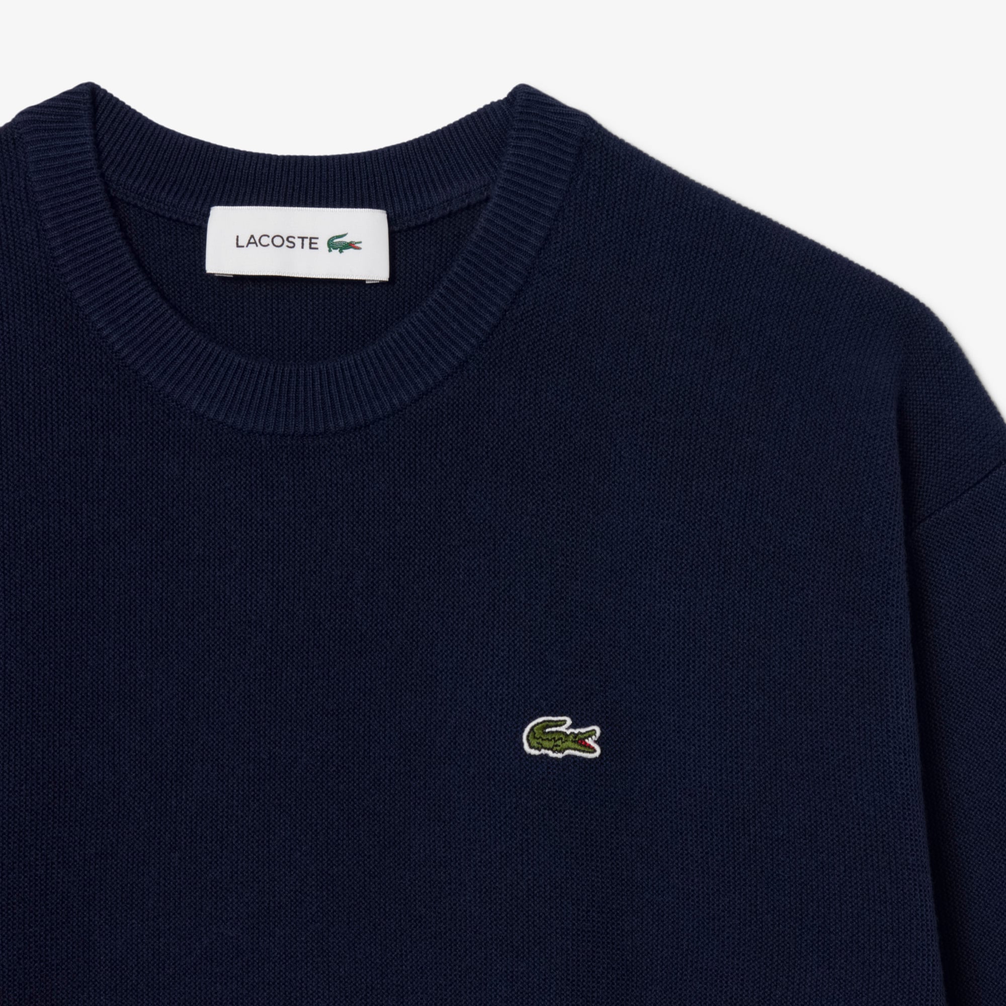 Áo Len Lacoste Nữ Cổ Tròn Dáng Rộng Chất Liệu Cotton
