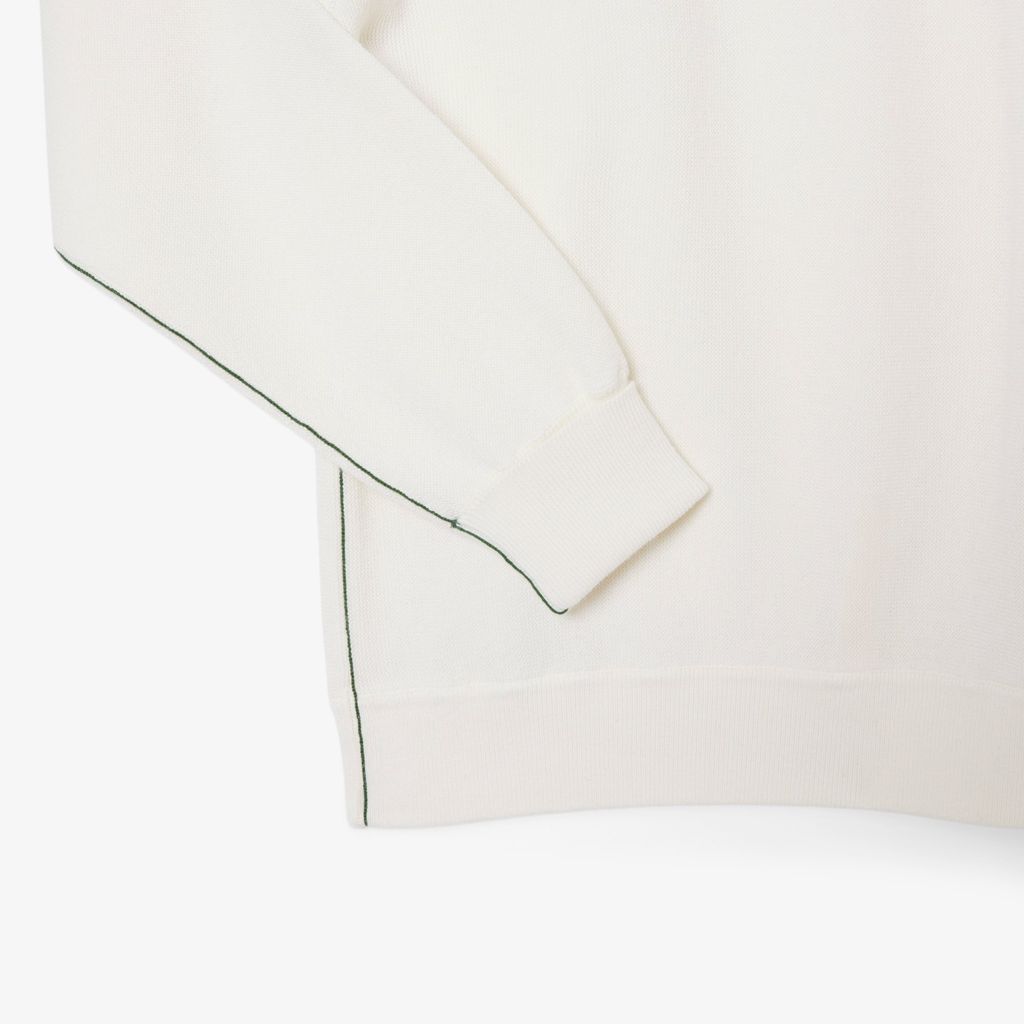 Áo Len Lacoste Nữ Cổ Tròn Dáng Rộng Chất Liệu Cotton