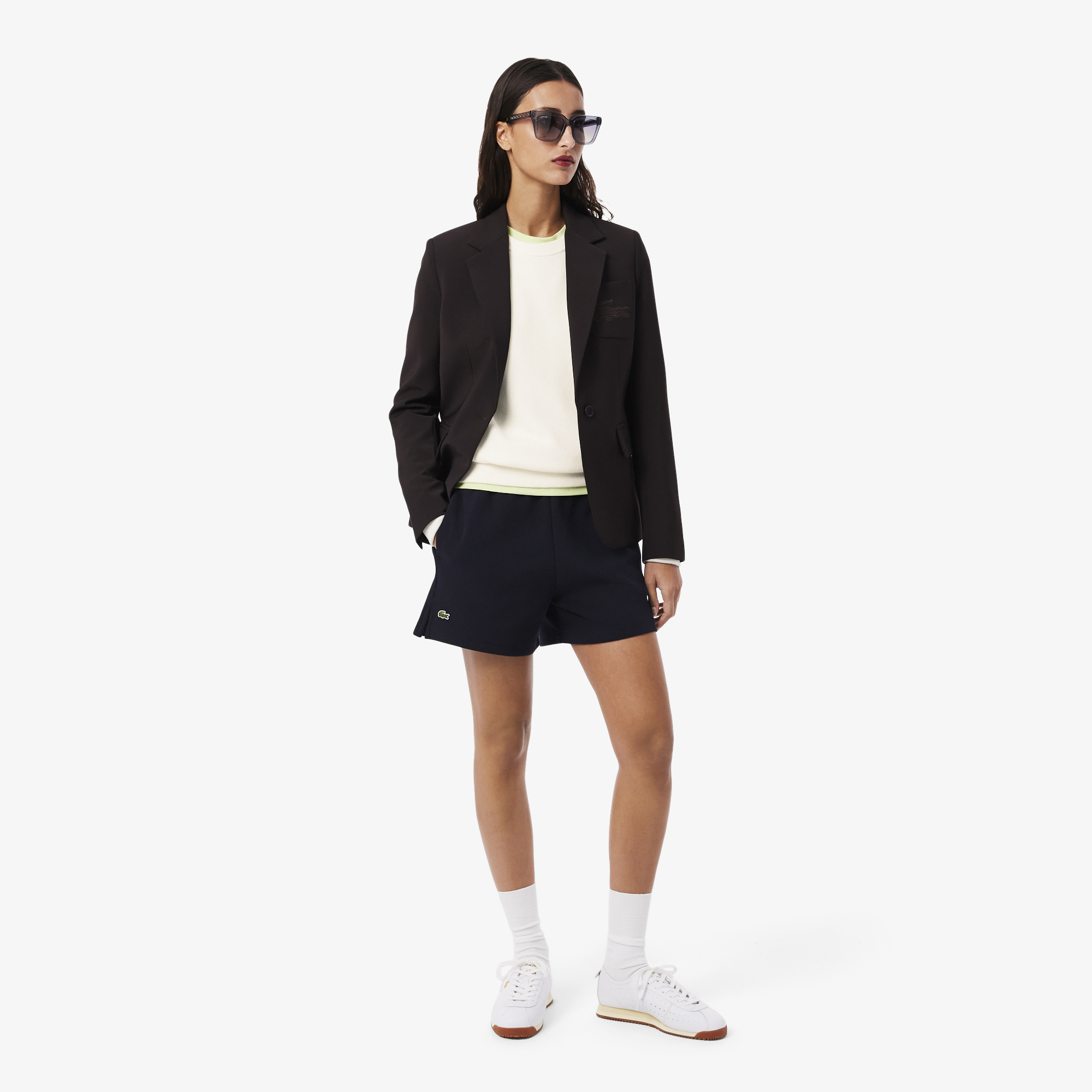 Áo Len Lacoste Nữ Cổ Tròn Dáng Rộng Chất Liệu Cotton