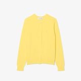 Áo Cardigan Lacoste Nữ Dáng Suông Chất Liệu Cotton Dệt Kim Gân 3D