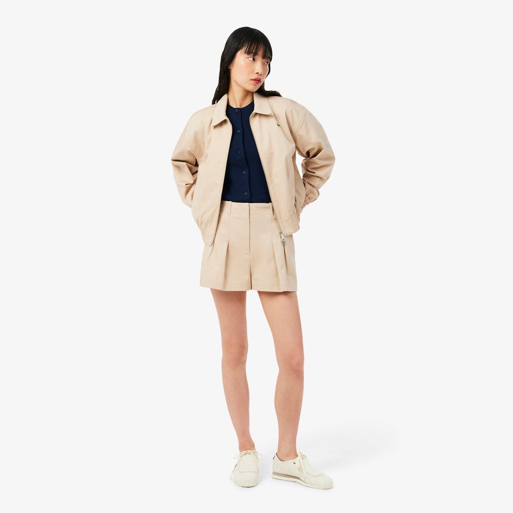 Áo Cardigan Lacoste Nữ Dáng Suông Chất Liệu Cotton Dệt Kim Gân 3D