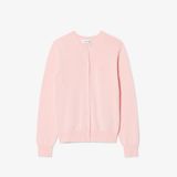 Áo Cardigan Lacoste Nữ Dáng Suông Chất Liệu Cotton Dệt Kim Gân 3D