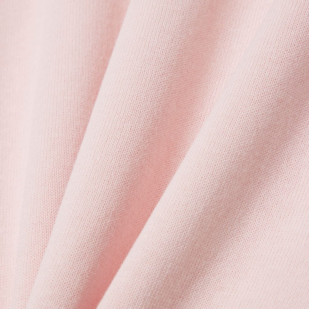 Áo Len Lacoste Nữ Dáng Suông Dệt Kim 3D Tay Ngắn