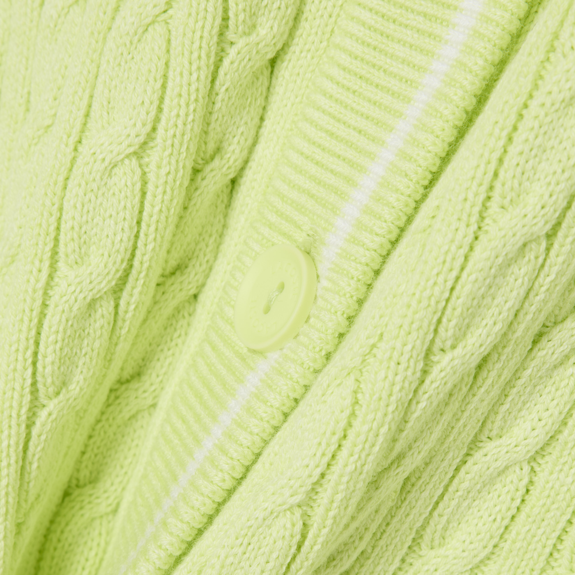 Áo Cardigan Lacoste Nữ Dáng Vừa Vặn Dệt Kim Sợi Cáp Tay Ngắn