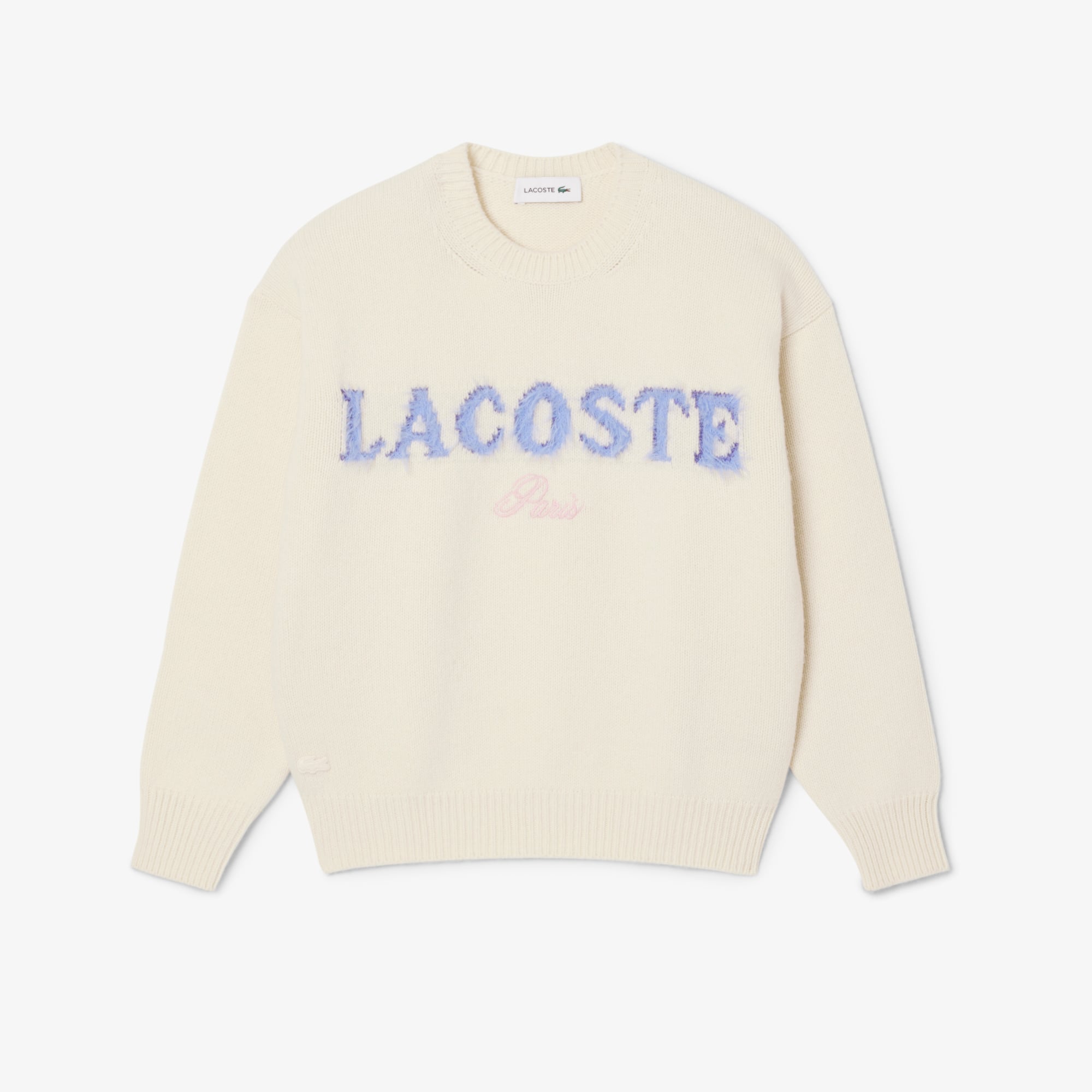 Áo Len Lacoste Nữ Dáng Cổ Điển Dệt Kim Intarsia