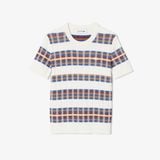 Áo Len Lacoste Nữ Dệt Kim Gân Tay Ngắn