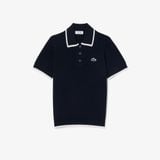 Áo Len Golf Lacoste Nữ Dáng Suông Cổ Polo Tay Ngắn