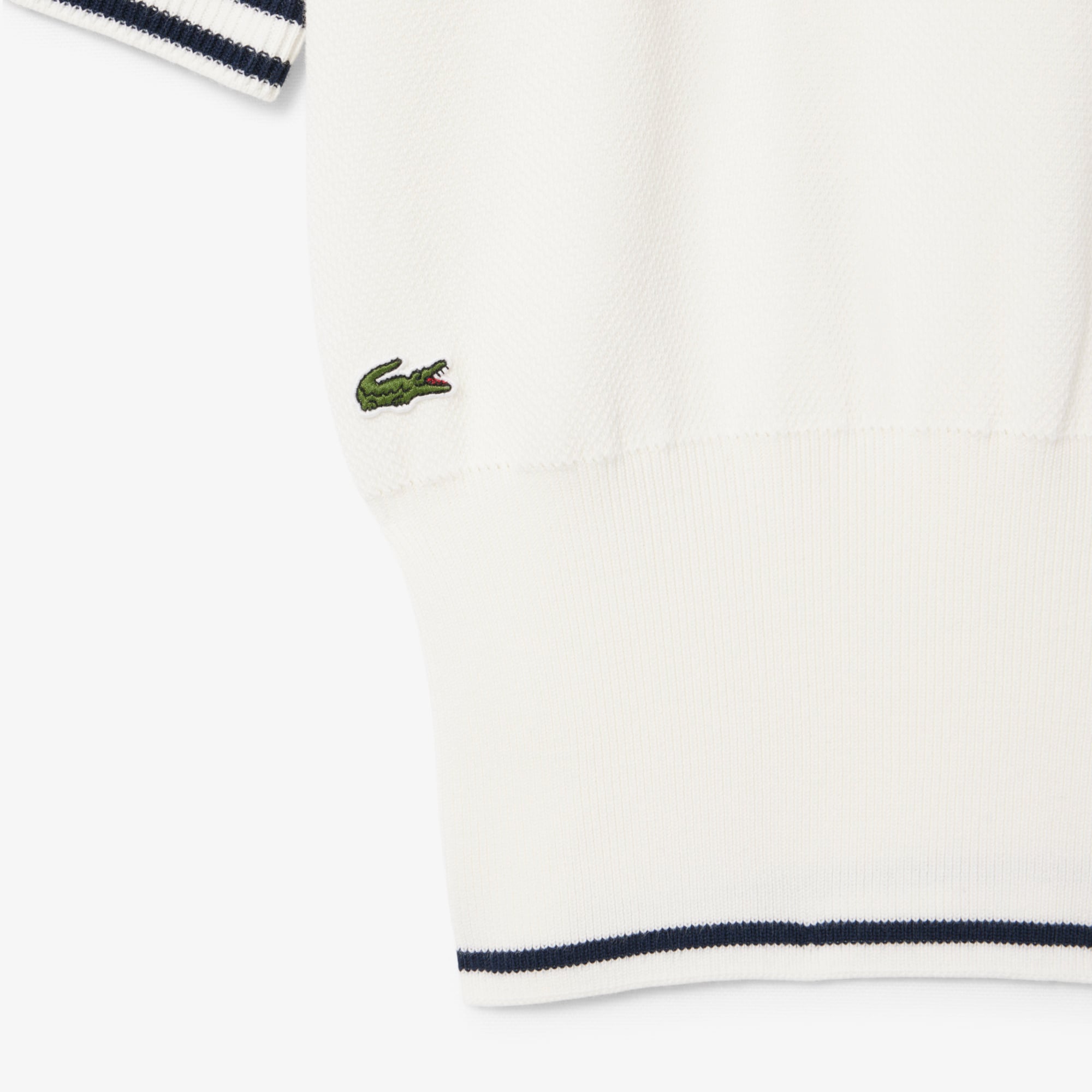Áo Polo Len Lacoste Nữ Dáng Suông Chất Liệu Cotton Sản Xuất Tại Pháp