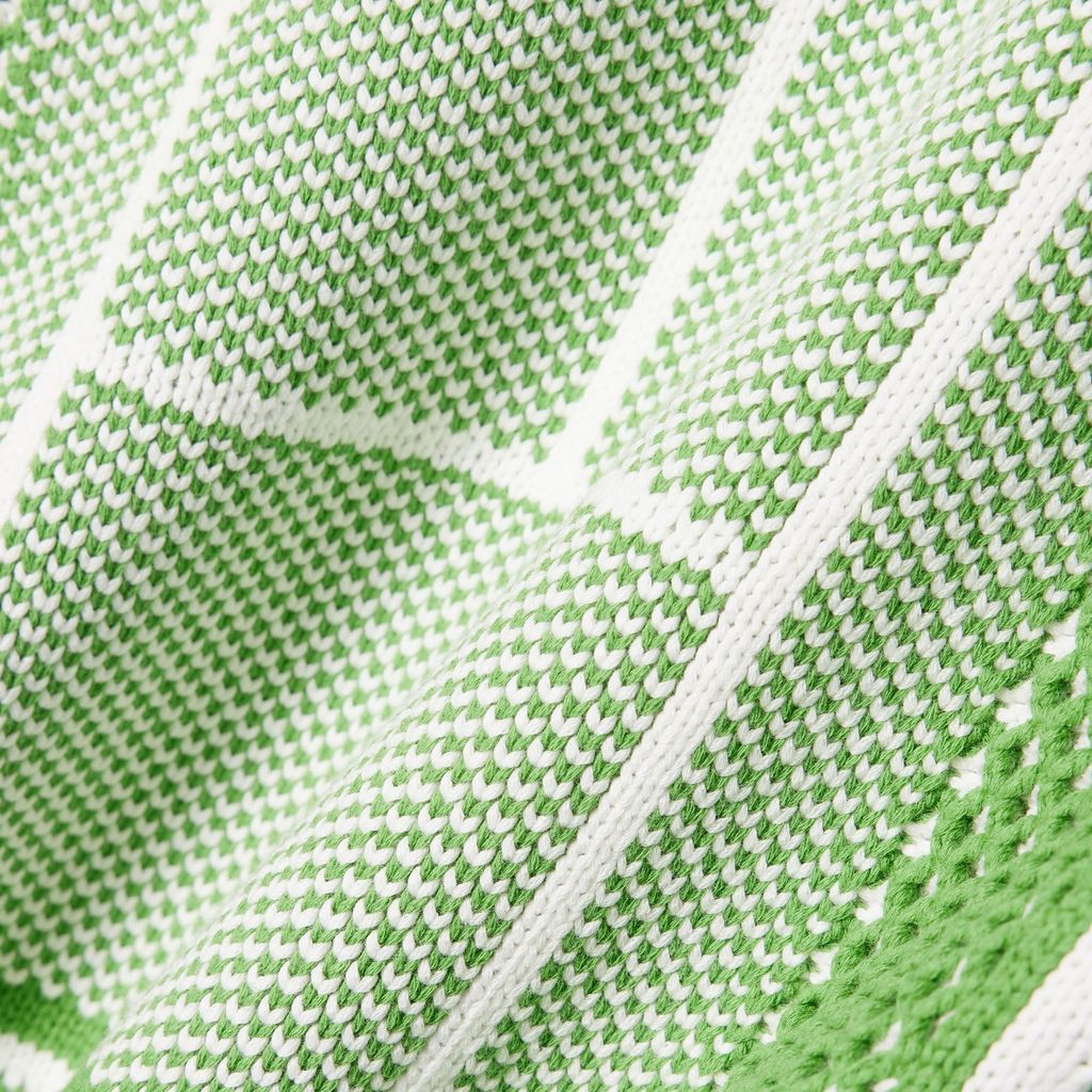 Áo Len Lacoste Nữ Dáng Suông Dệt Nổi In Hình Sân Tennis