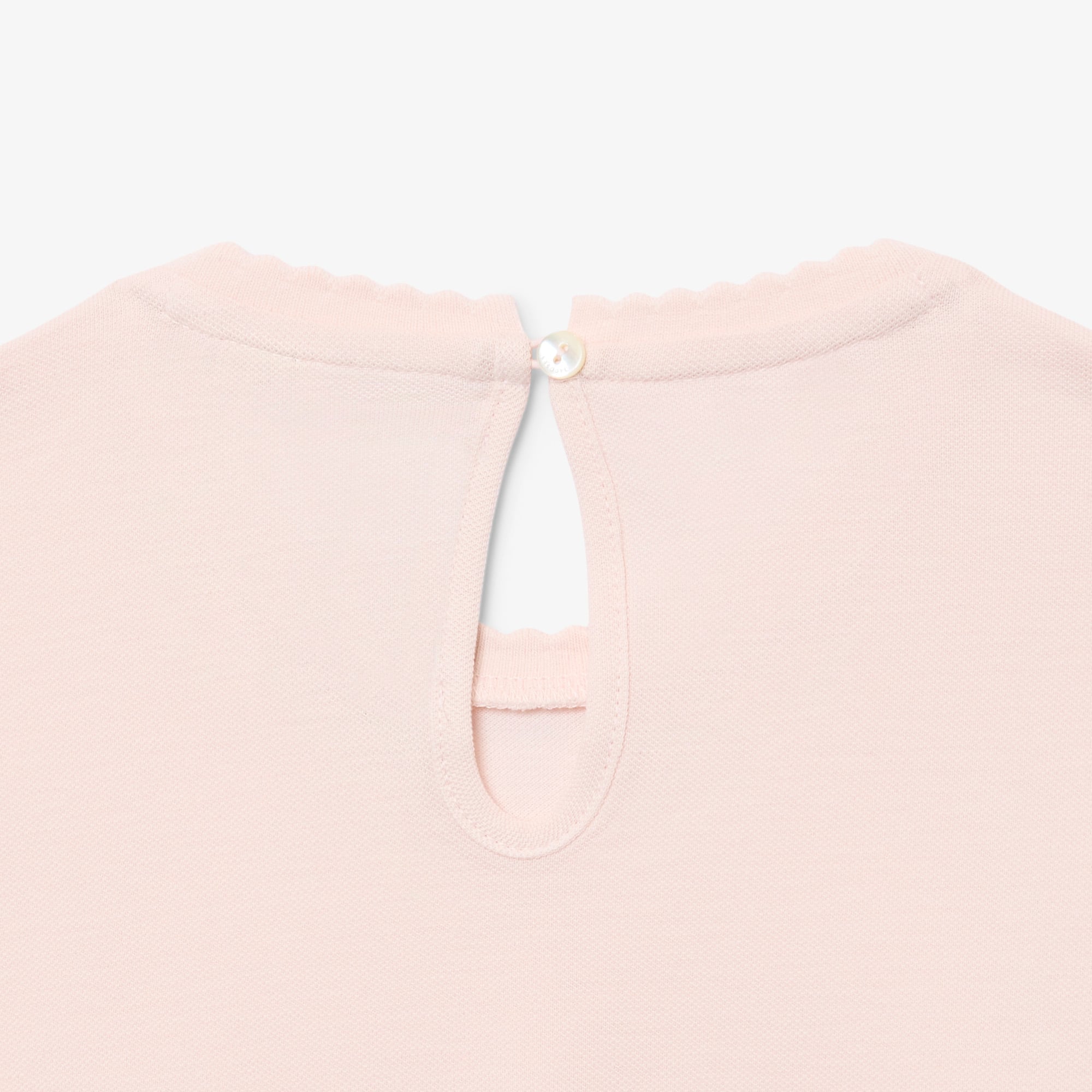 Áo Thun Lacoste Nữ Cổ Tròn Viền Lượn Sóng