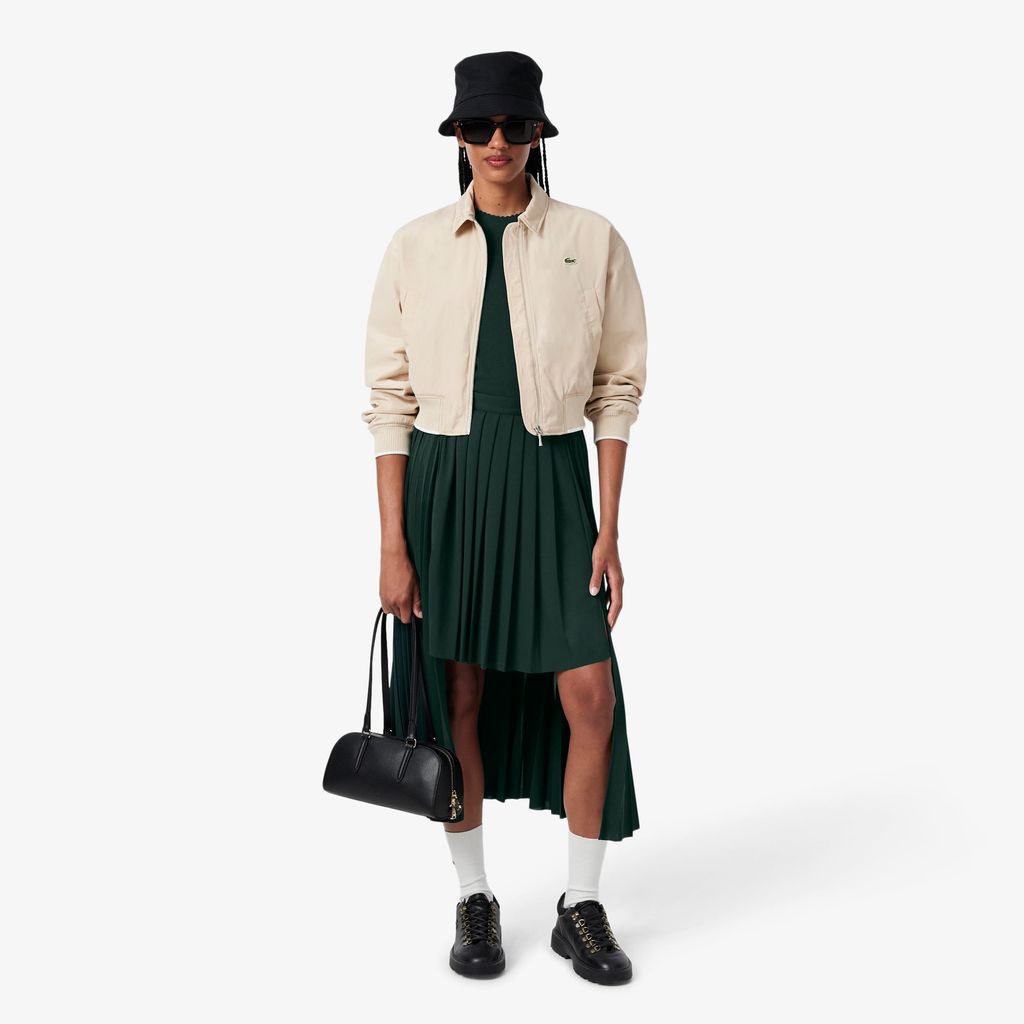 Áo Thun Lacoste Nữ Cổ Tròn Viền Lượn Sóng