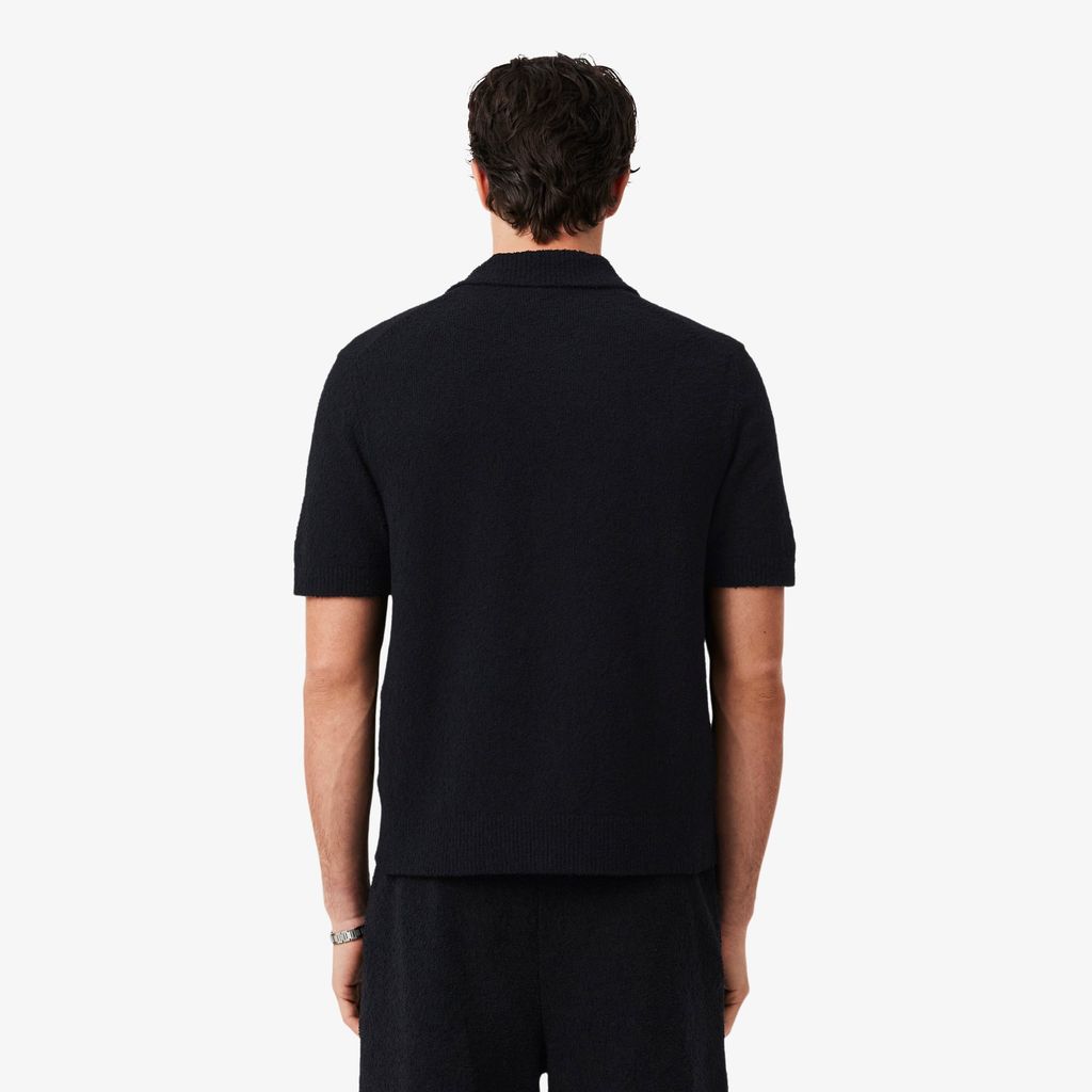 Áo Polo Len Lacoste Nam Dáng Cổ Điển Chất Liệu Bouclé Dệt