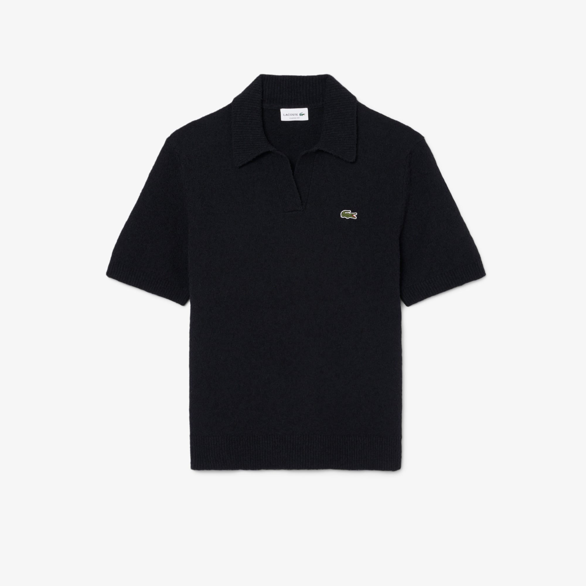 Áo Polo Len Lacoste Nam Dáng Cổ Điển Chất Liệu Bouclé Dệt