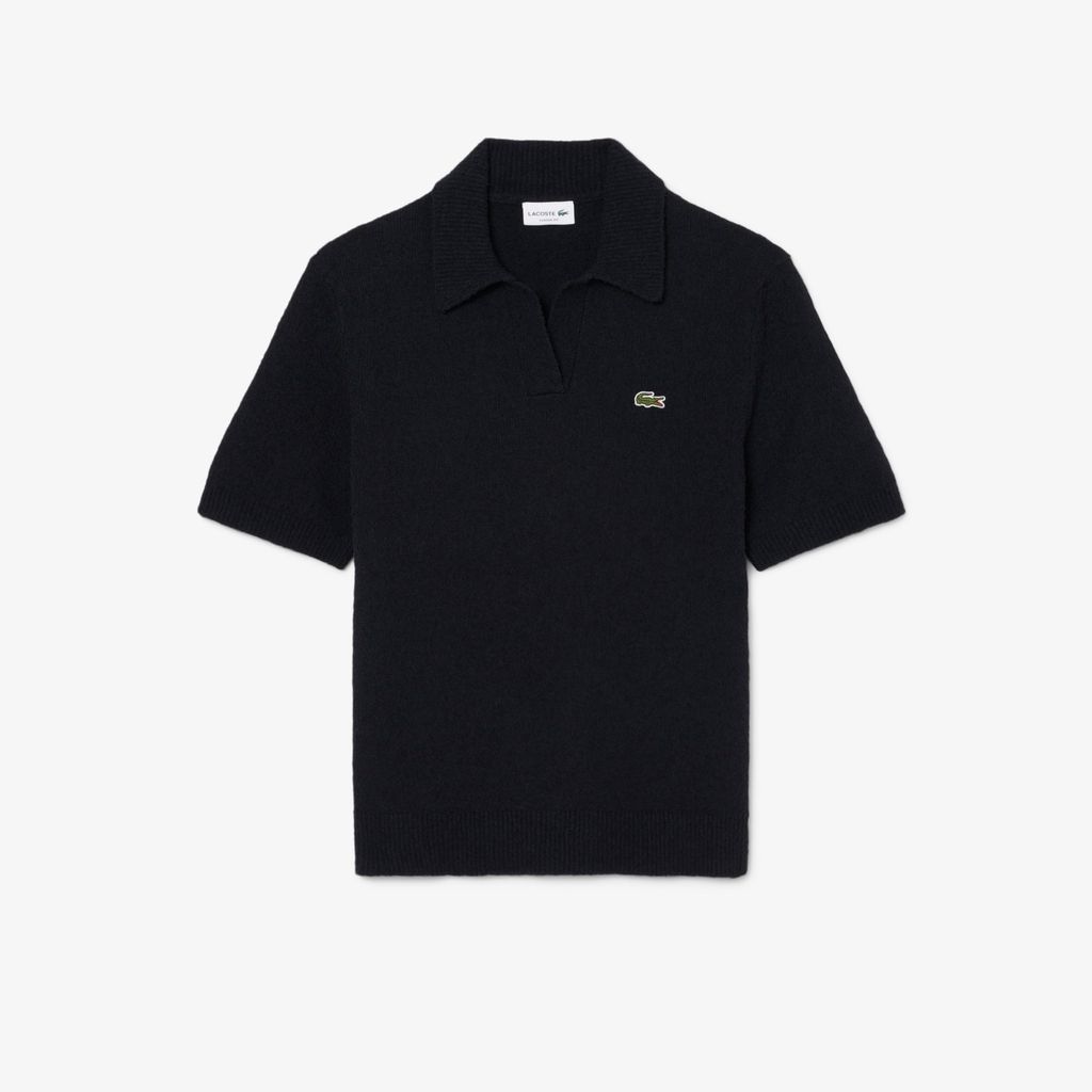 Áo Polo Len Lacoste Nam Dáng Cổ Điển Chất Liệu Bouclé Dệt