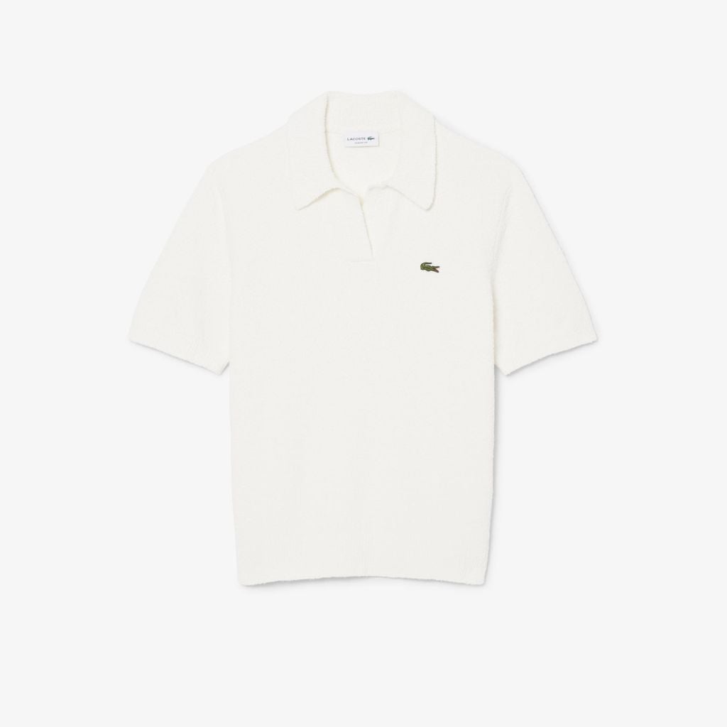 Áo Polo Len Lacoste Nam Dáng Cổ Điển Chất Liệu Bouclé Dệt