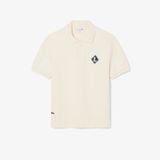 Áo Len Lacoste Nam Dáng Cổ Điển Sản Xuất Tại Pháp Cổ Polo Điểm Nhấn Huy Hiệu