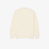 Áo Cardigan Lacoste Nam Dáng Cổ Điển Chất Liệu Pha Cotton Dệt Gân