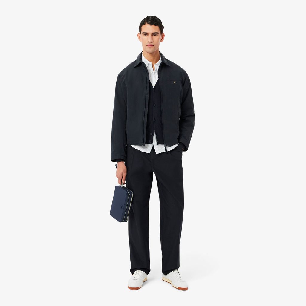 Áo Cardigan Lacoste Nam Dáng Cổ Điển Chất Liệu Pha Cotton Dệt Gân