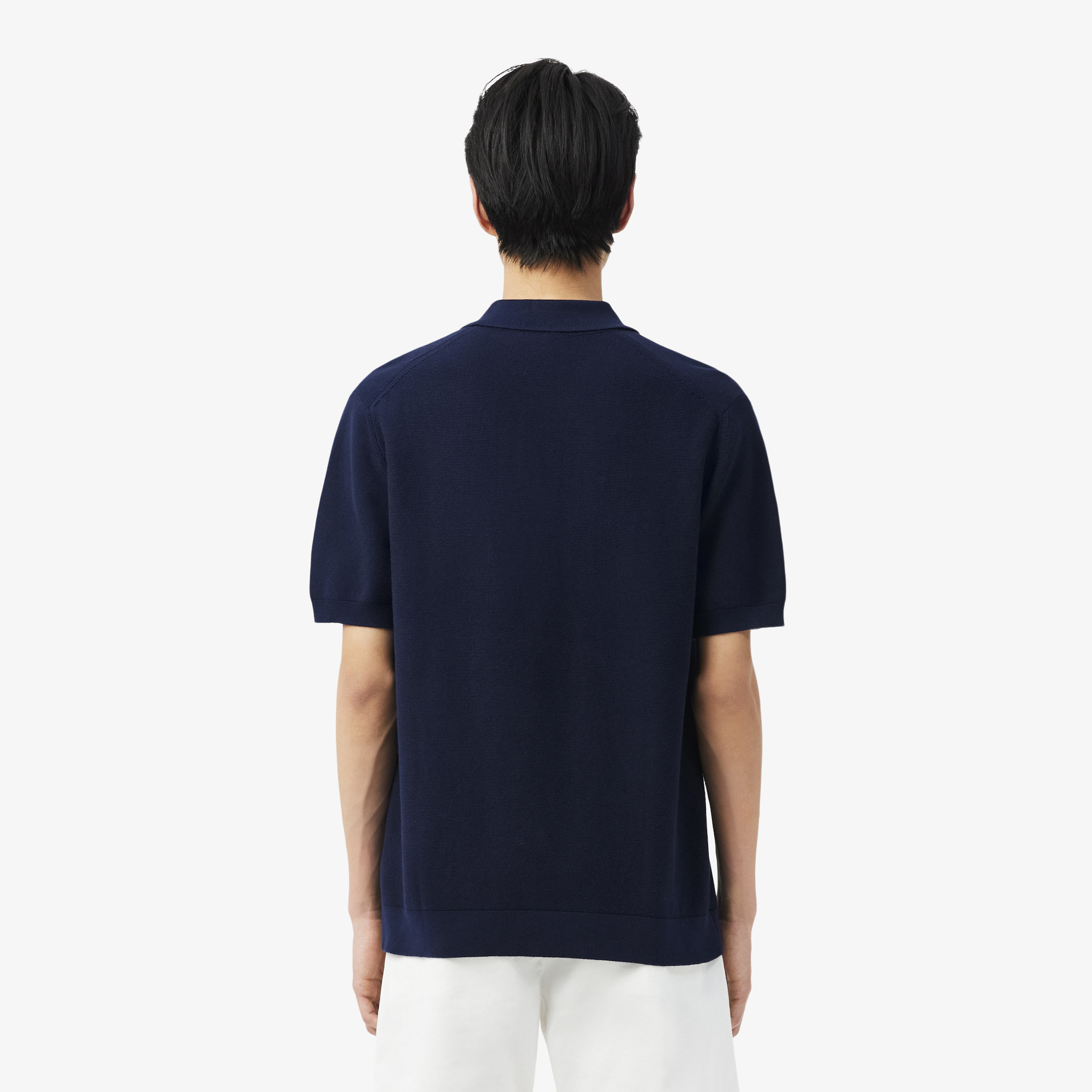 Áo Polo Len Lacoste Nam Dáng Cổ Điển Dệt Kim