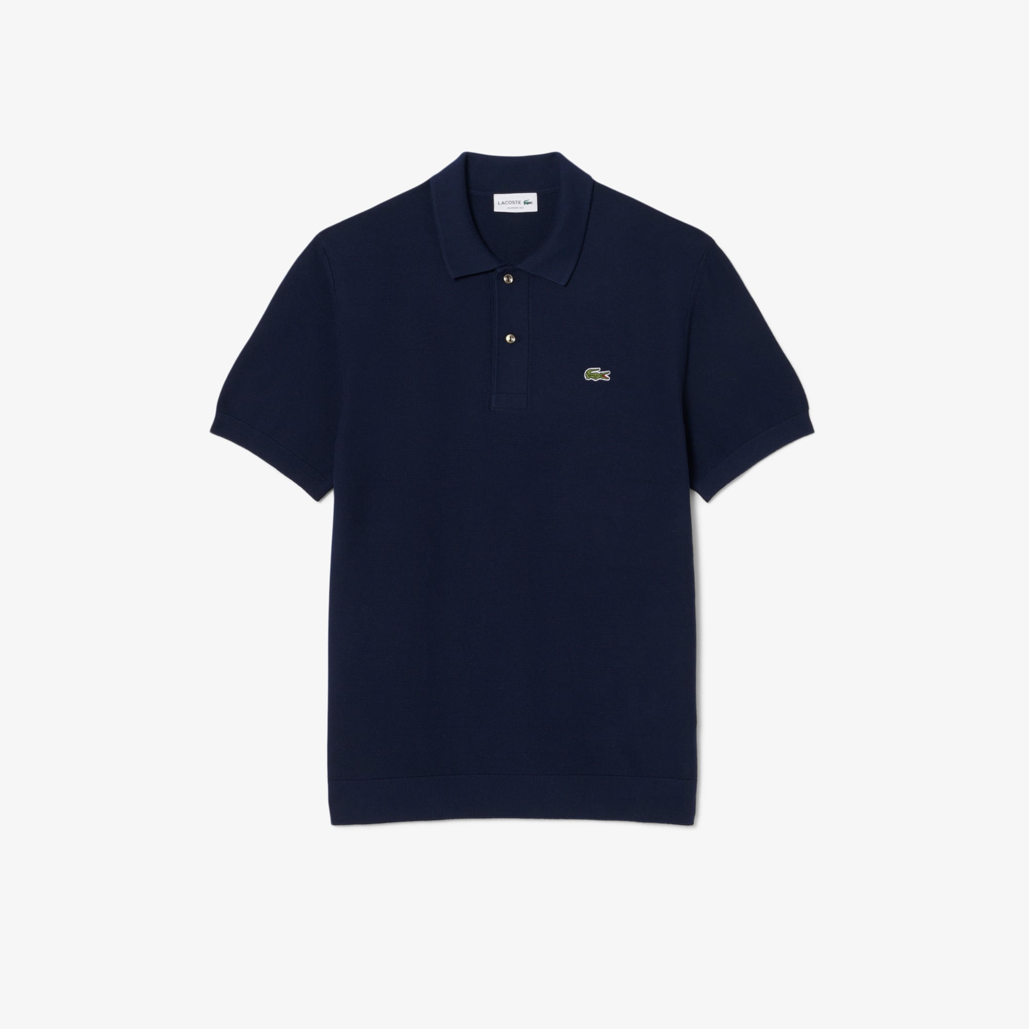 Áo Polo Len Lacoste Nam Dáng Cổ Điển Dệt Kim