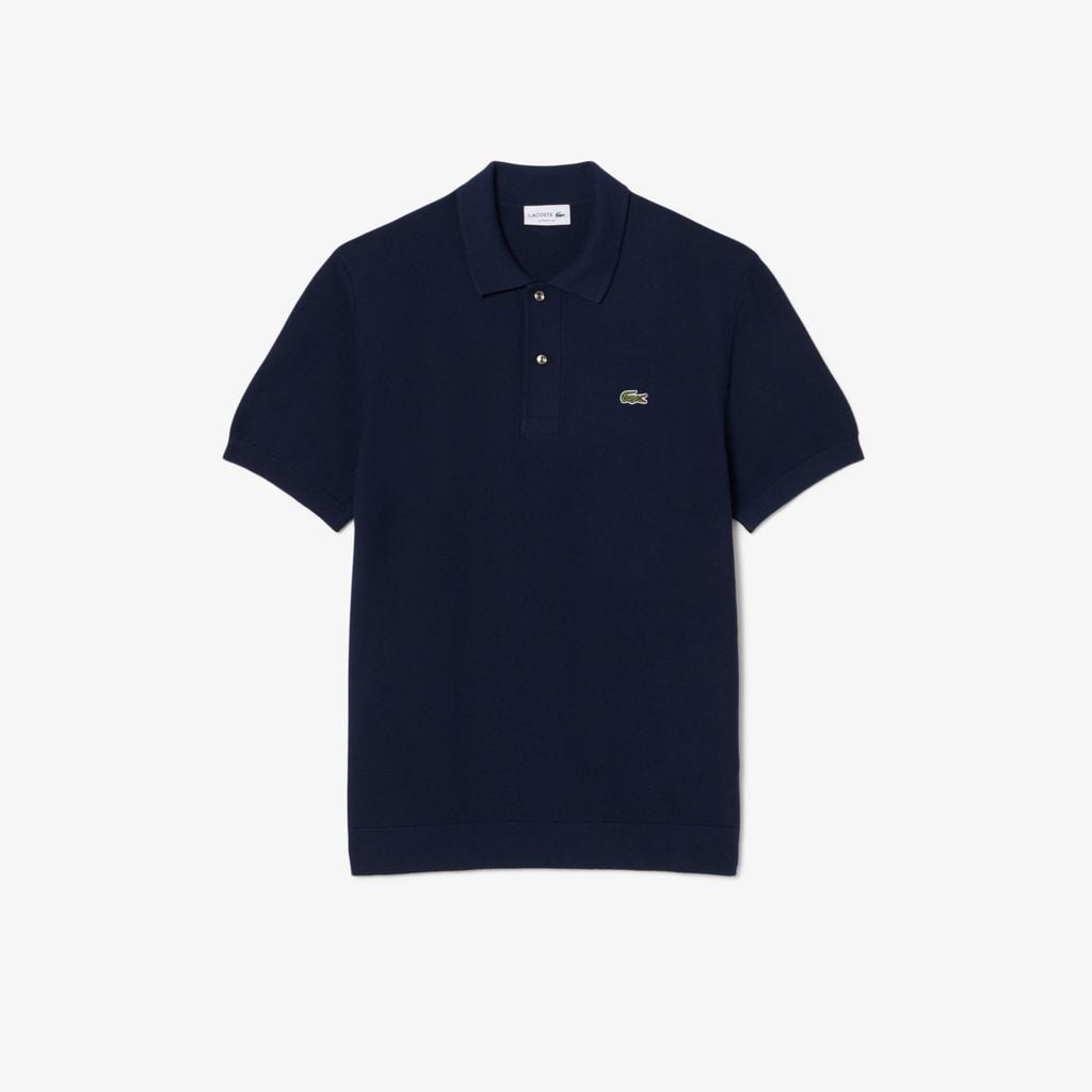 Áo Polo Len Lacoste Nam Dáng Cổ Điển Dệt Kim