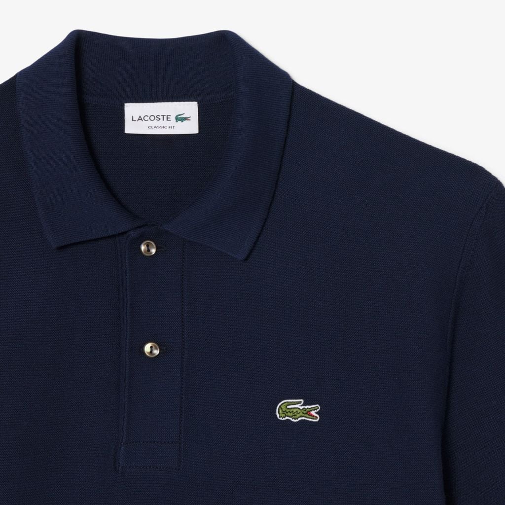 Áo Polo Len Lacoste Nam Dáng Cổ Điển Dệt Kim