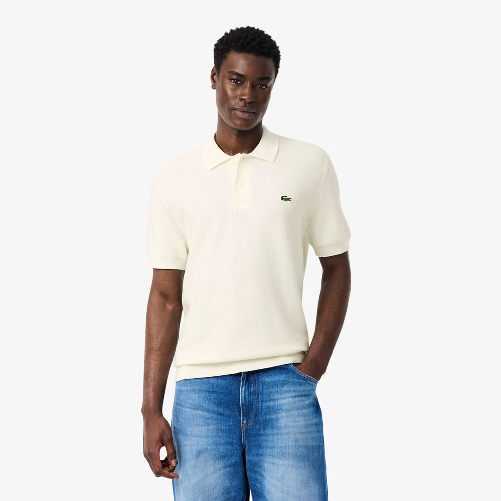 Áo Polo Len Lacoste Nam Dáng Cổ Điển Dệt Kim