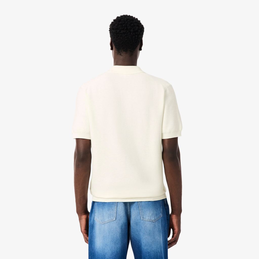 Áo Polo Len Lacoste Nam Dáng Cổ Điển Dệt Kim