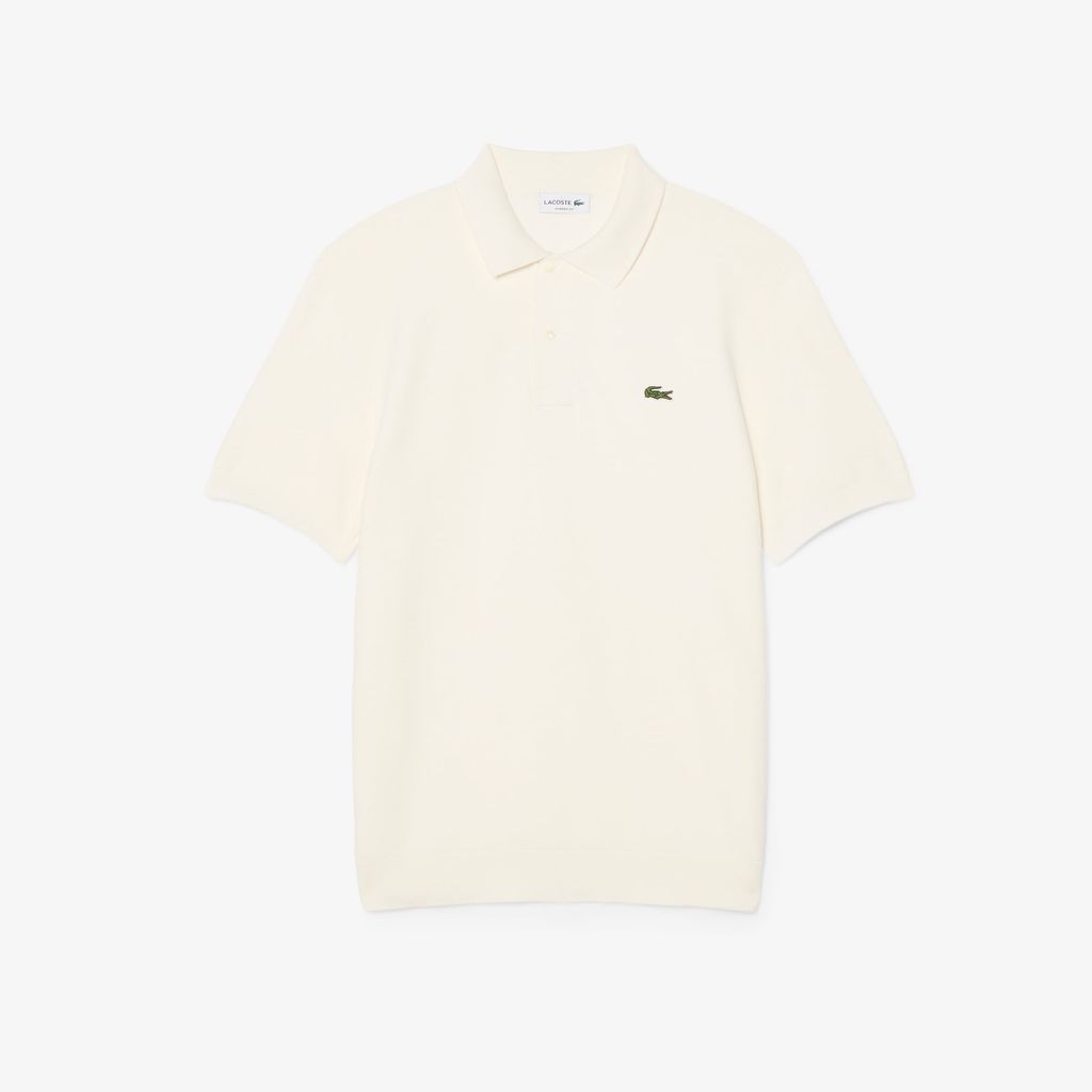 Áo Polo Len Lacoste Nam Dáng Cổ Điển Dệt Kim
