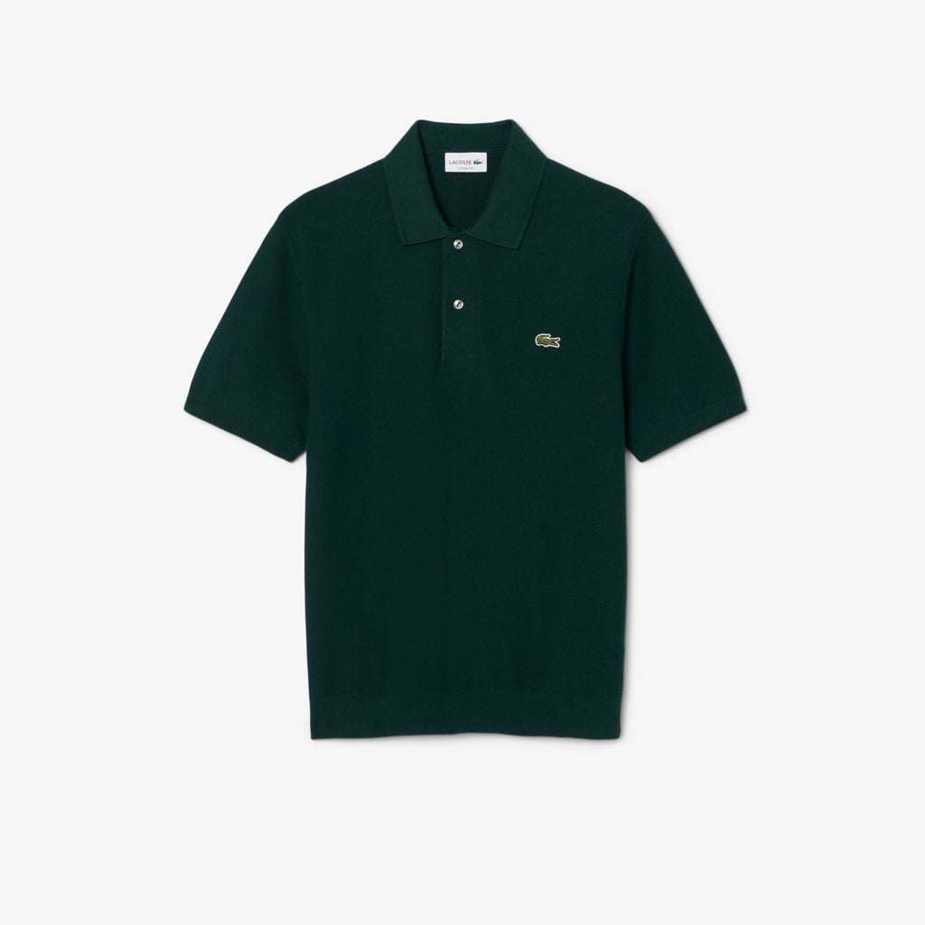 Áo Polo Len Lacoste Nam Dáng Cổ Điển Dệt Kim
