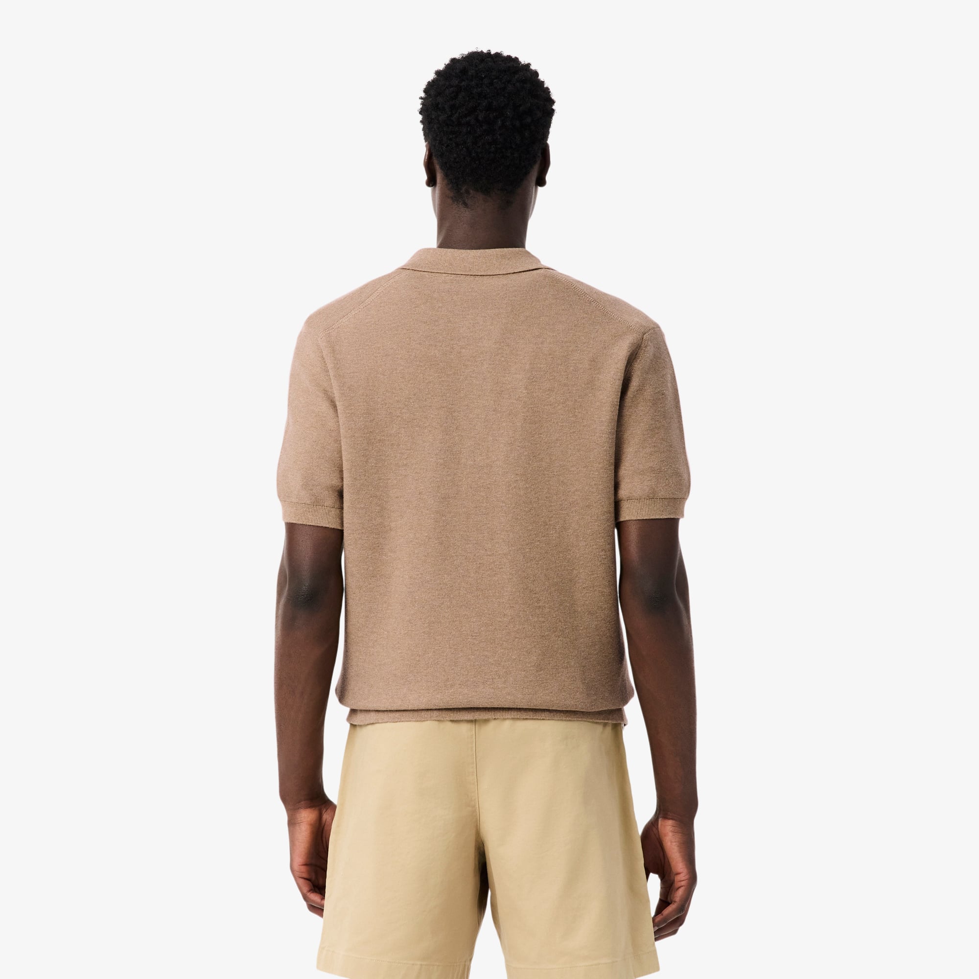 Áo Polo Len Lacoste Nam Dáng Cổ Điển Dệt Kim
